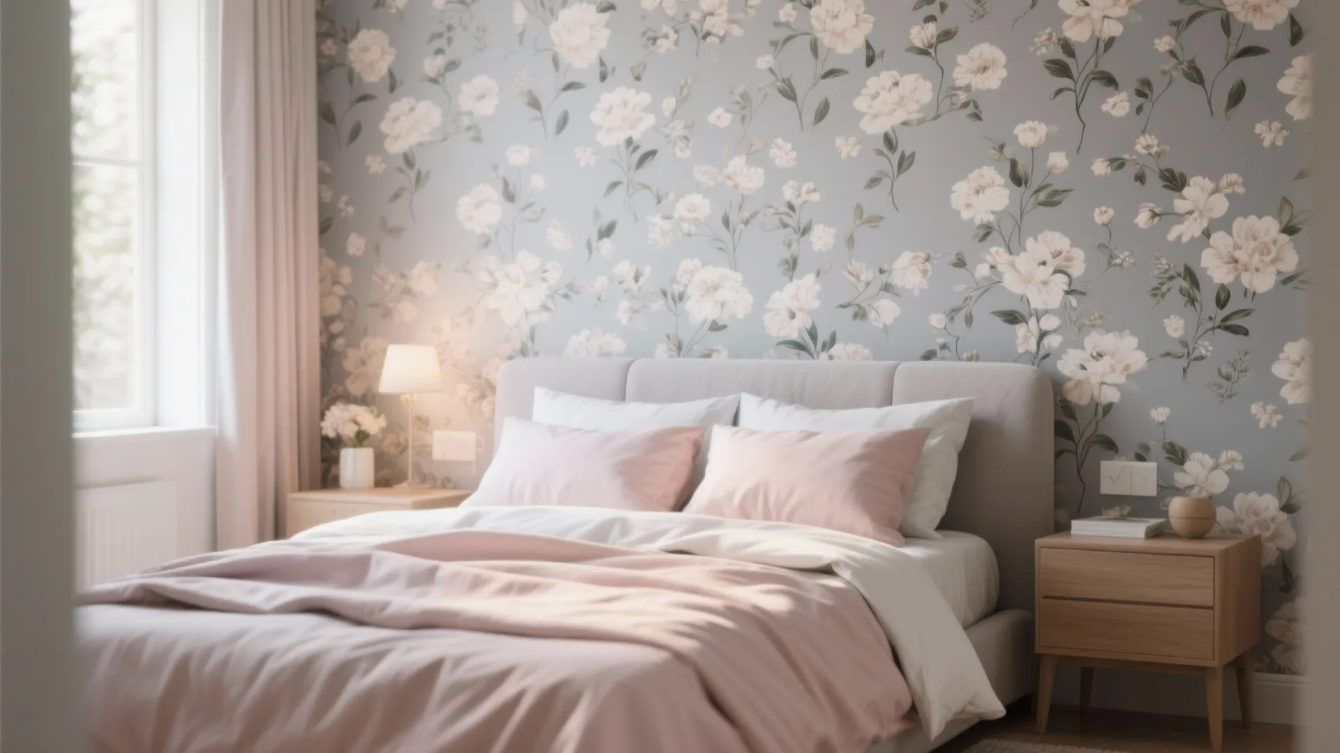 Soft Grey Floral Motifs