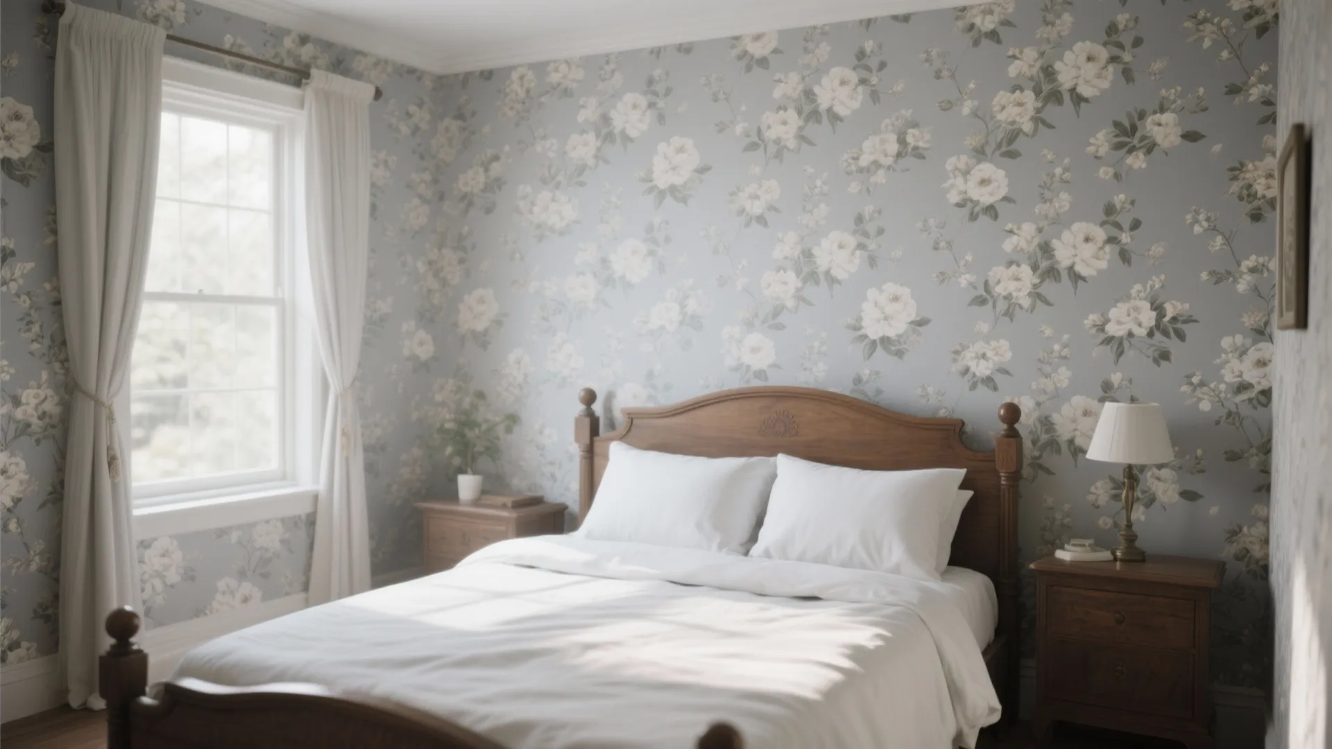 Soft Grey Floral Motifs