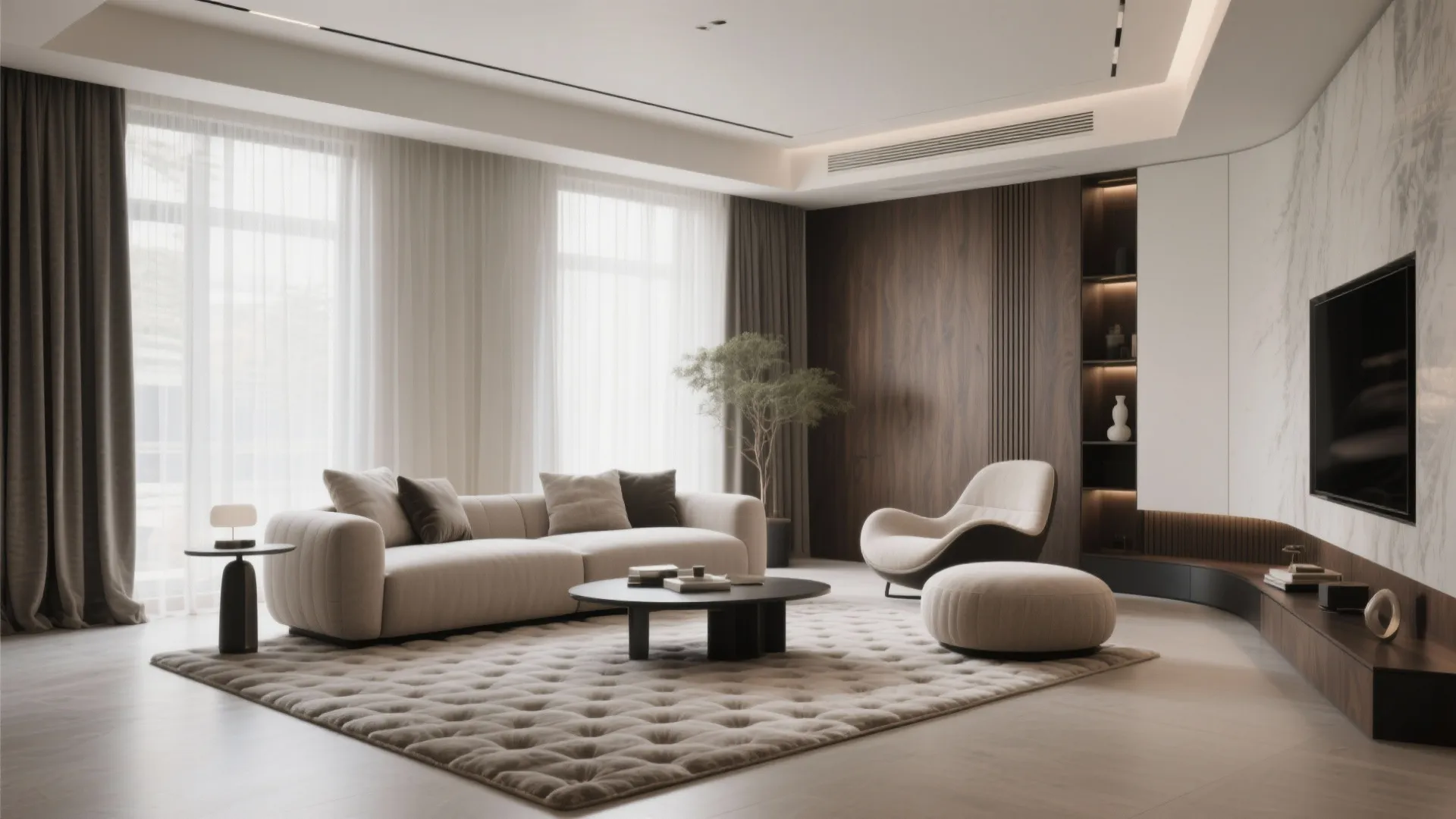 Soft Layers: Rugs, Drapery, and Curved Forms