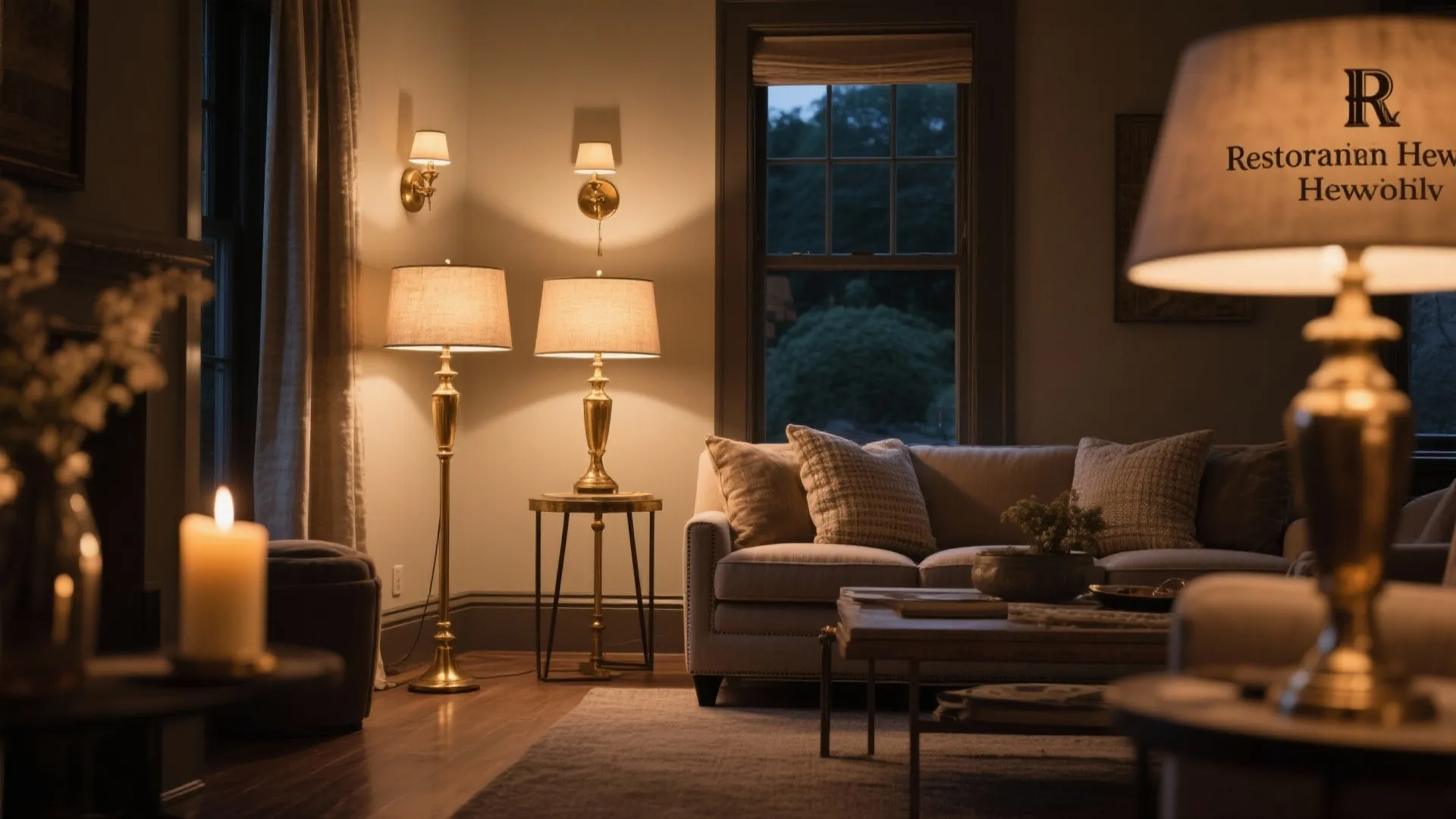 Soft Ambient Lighting with Metal Accents