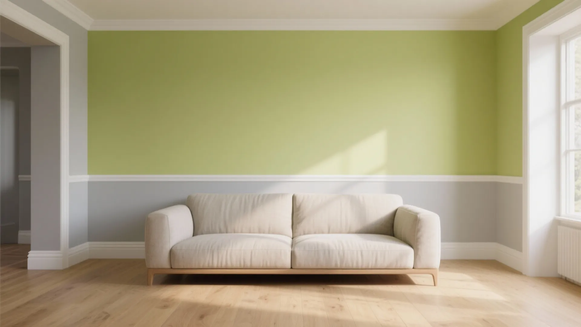 1) Soft Lime Accent Wall