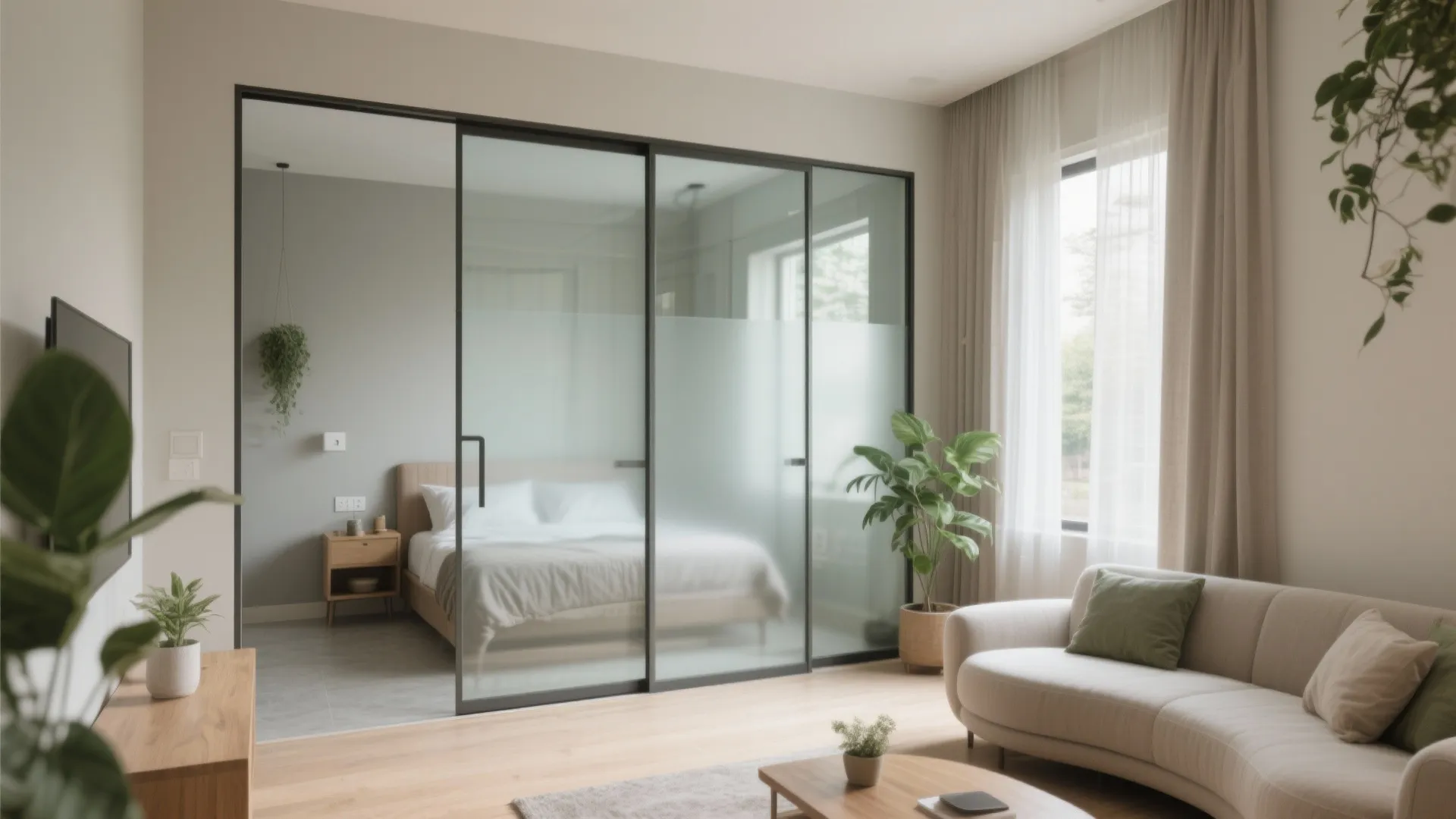 Soft Minimalist Zoning with Sliding Partitions