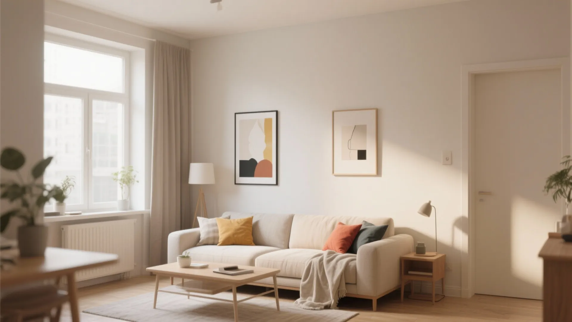 Soft Minimalism with Beige Walls