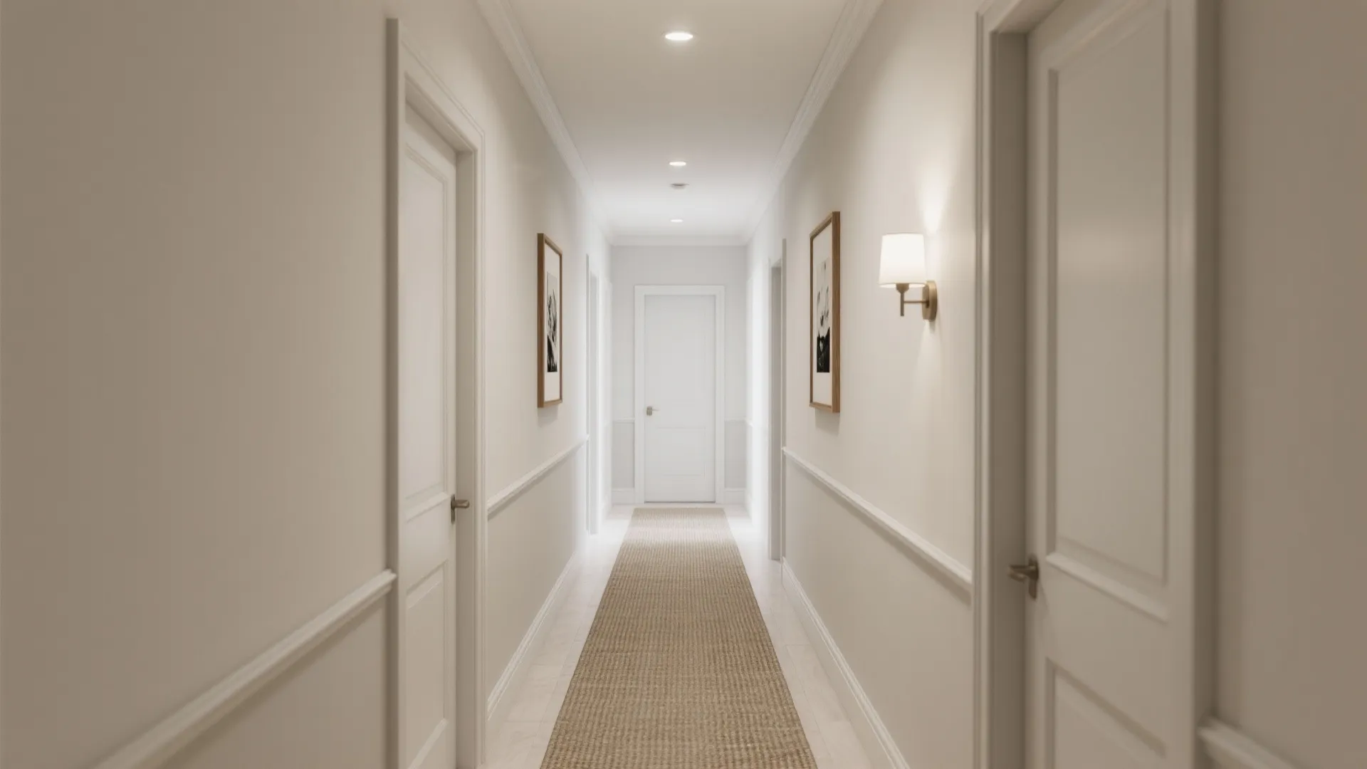 1) Soft monochrome with high-LRV paint