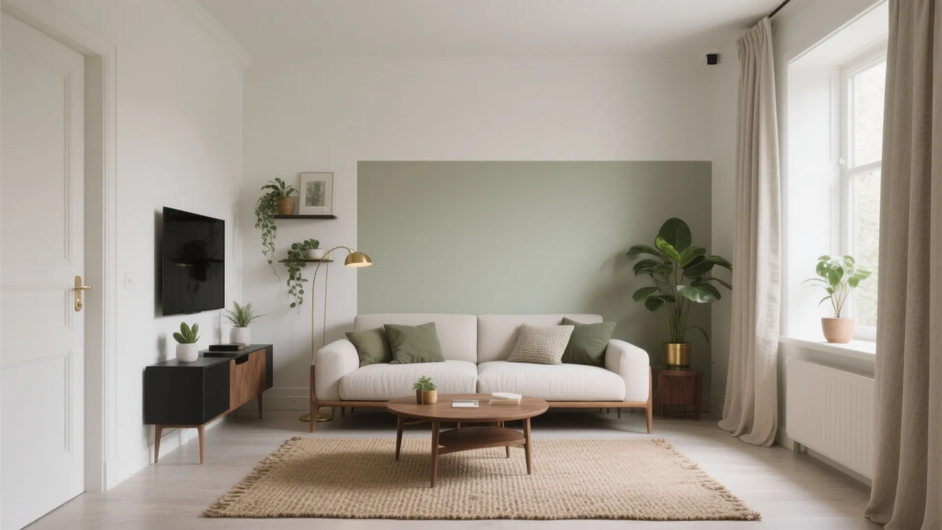 Soft Neutrals with Muted Greens