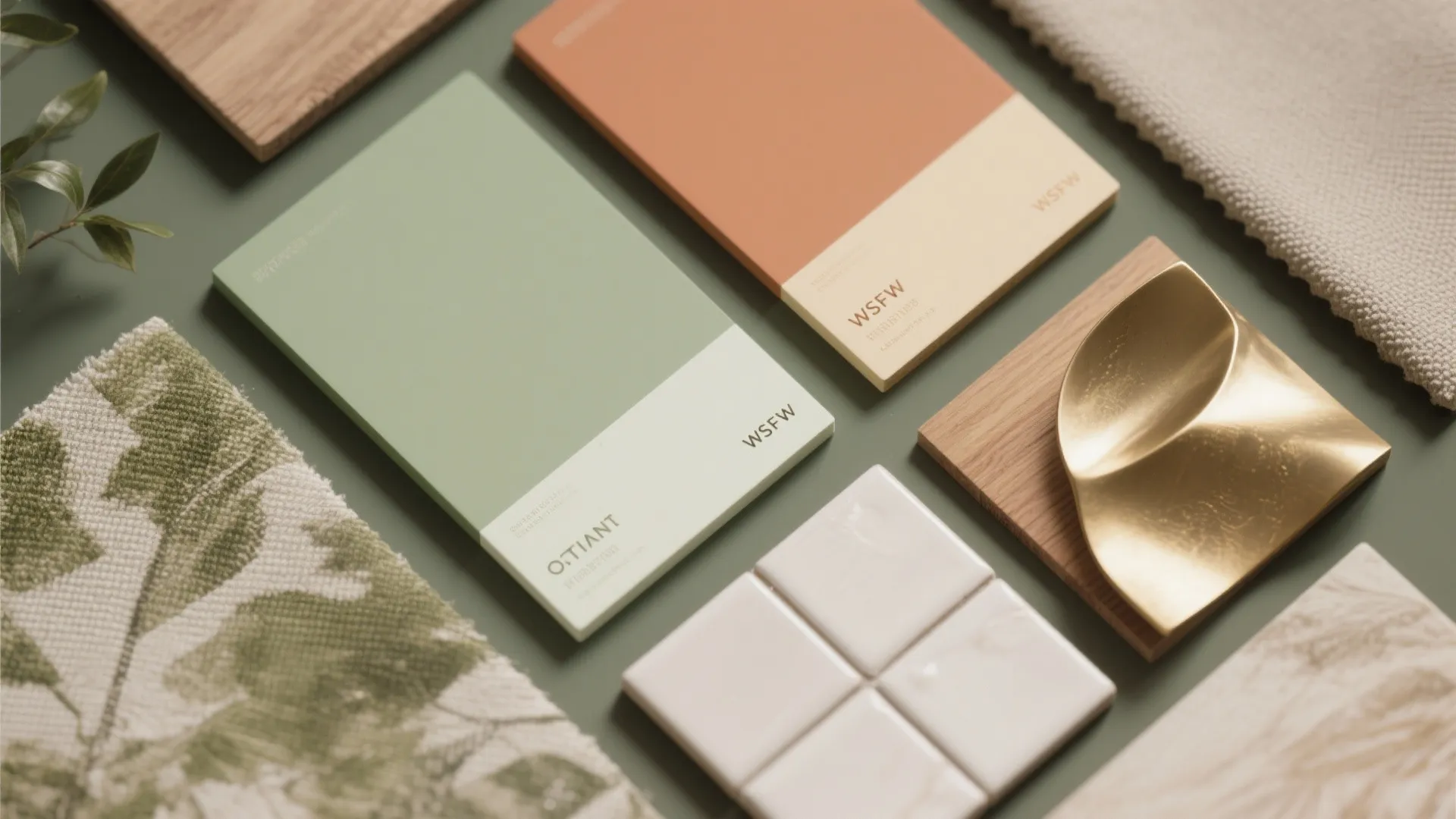5. Soft, nature-inspired palettes and warm metals