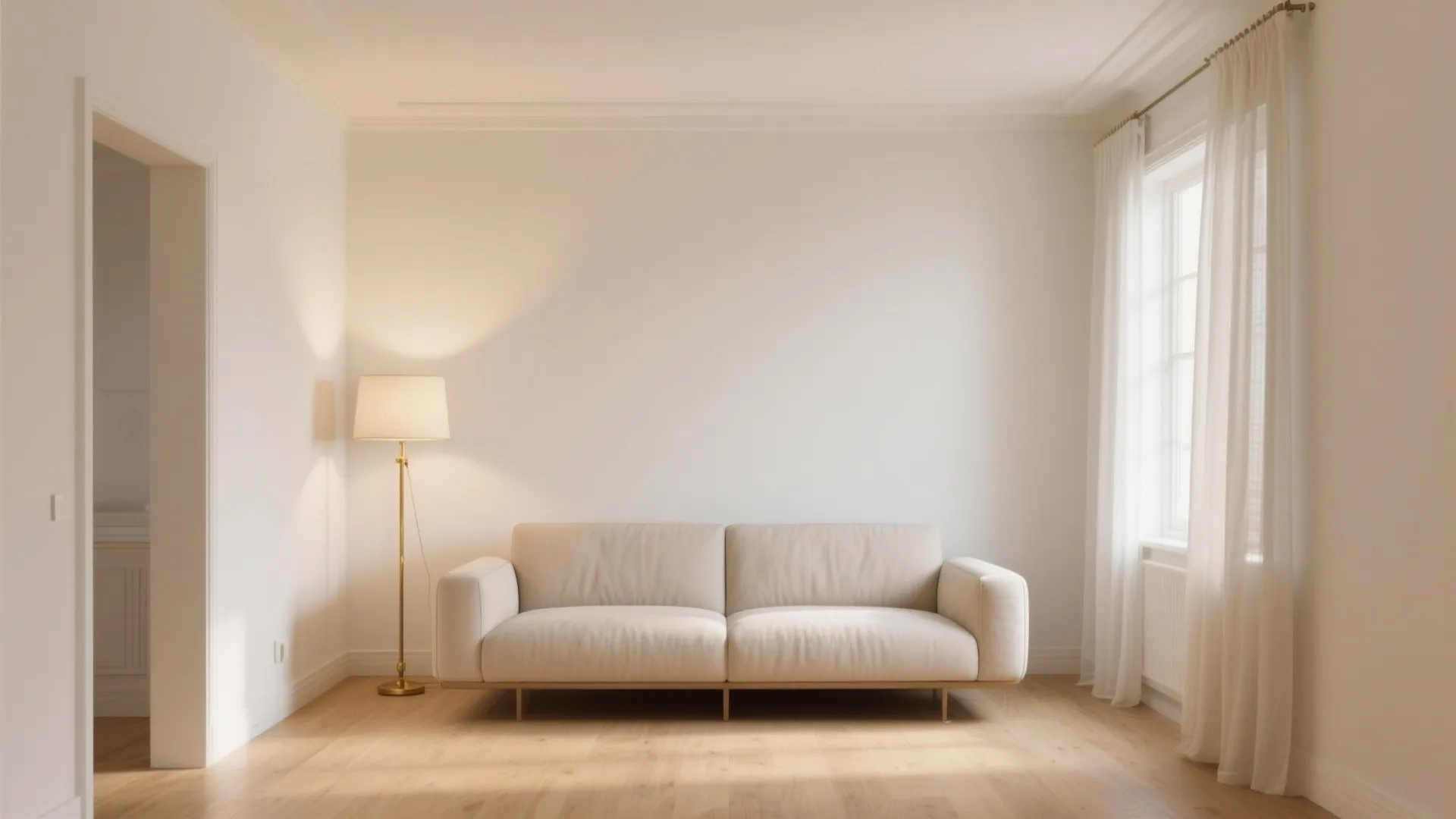 Soft Neutral Glow for Compact Living Rooms