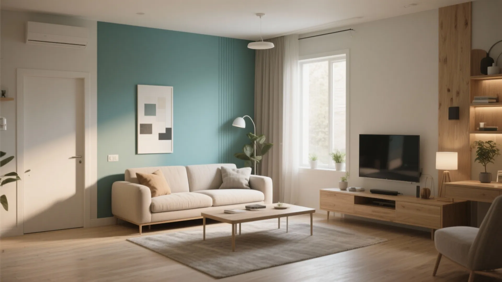 Soft Neutrals with Accent Walls