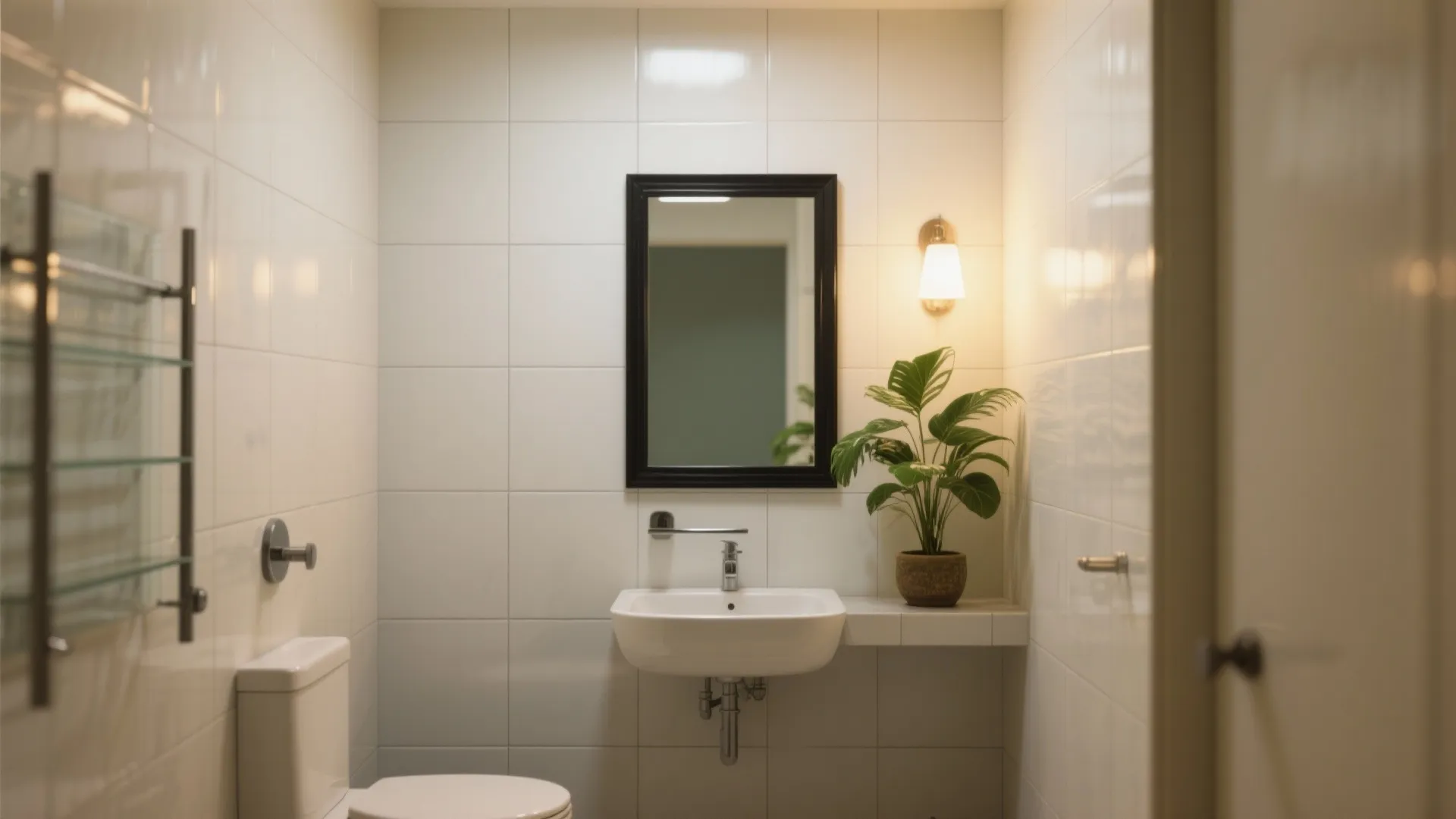 Soft Neutrals with Warm Lighting for a Bigger Feel