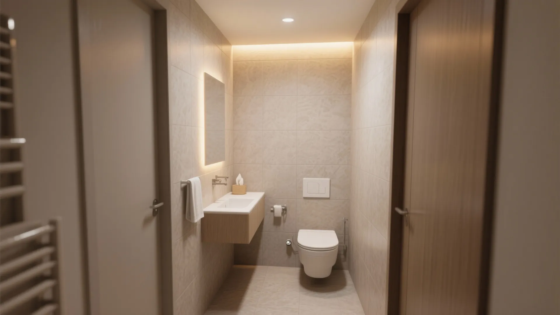 1. Soft Neutrals With Warm Lighting