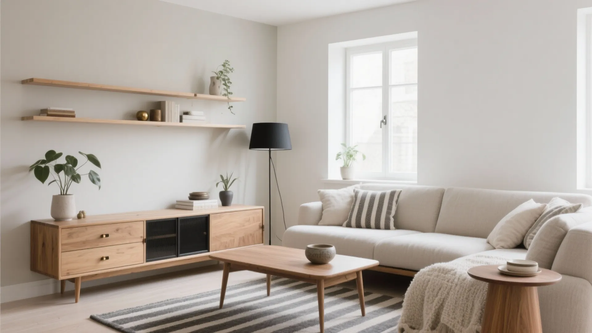 Soft Neutrals + Warm Wood