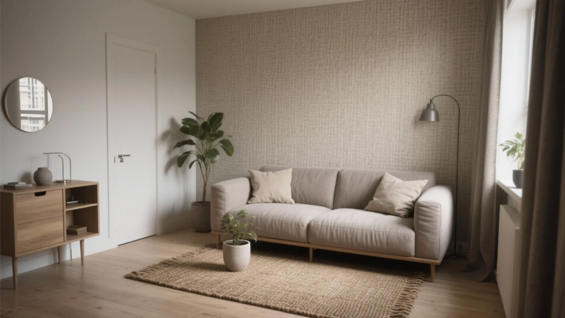 Soft Textured Neutrals for Small Rooms