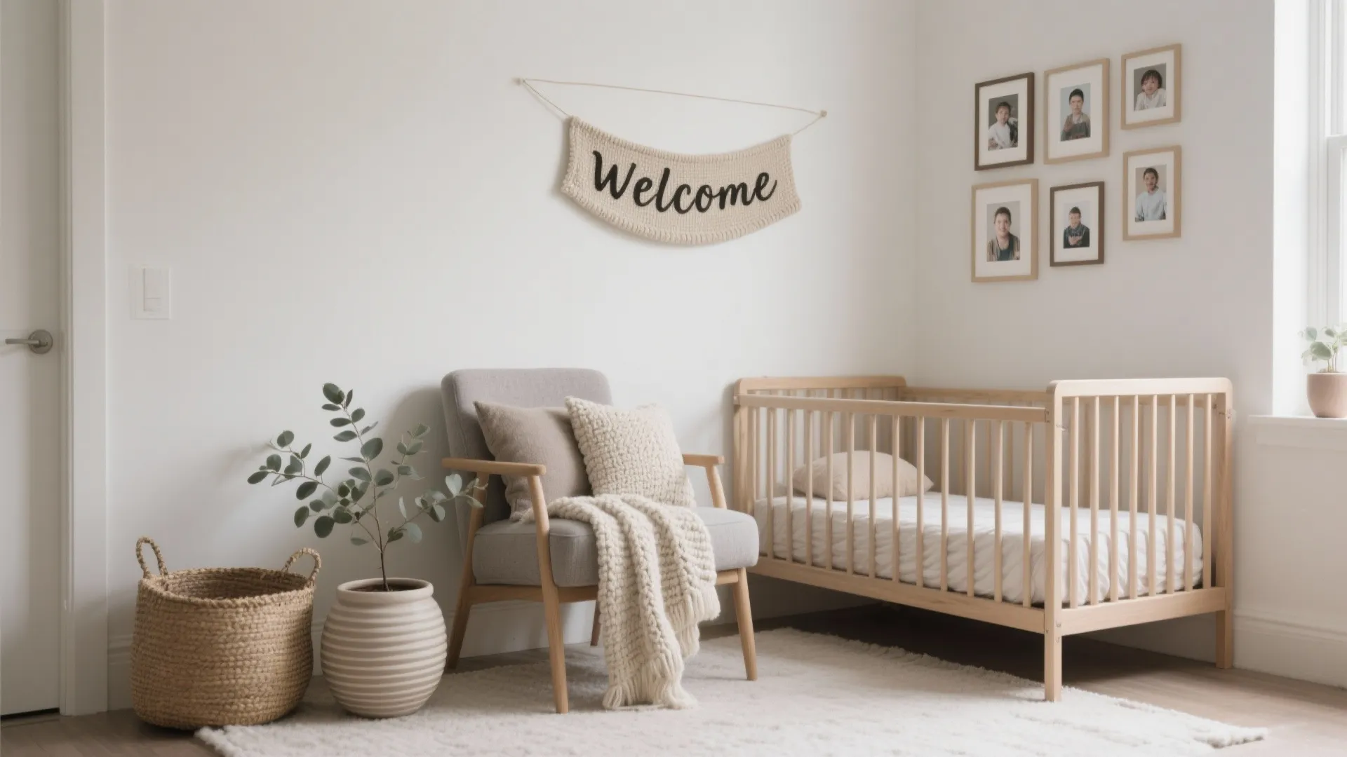 Soft neutrals and layered textures with a personal welcome