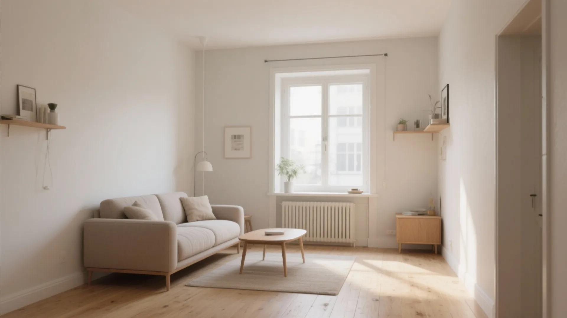 1. Use soft neutrals to visually expand small rooms