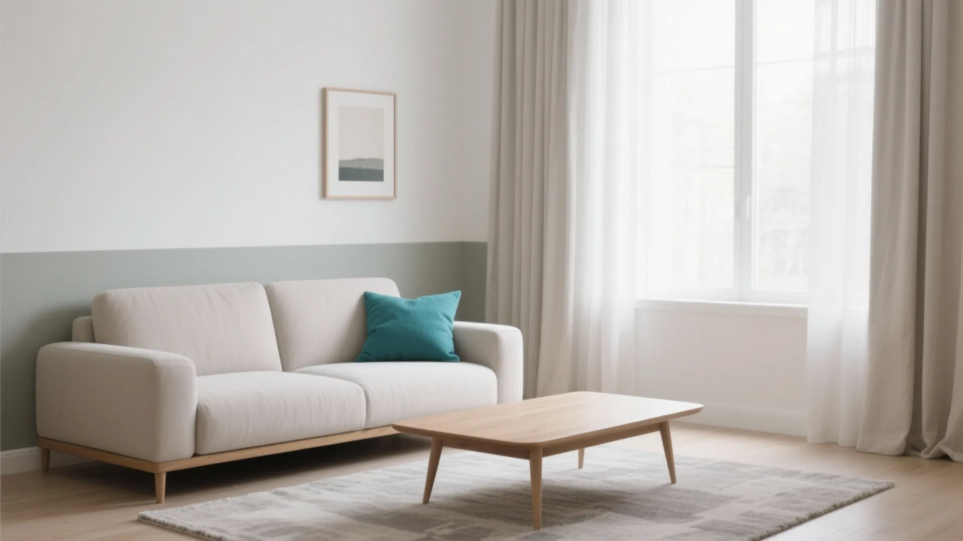 Soft Neutrals With One Accent Color