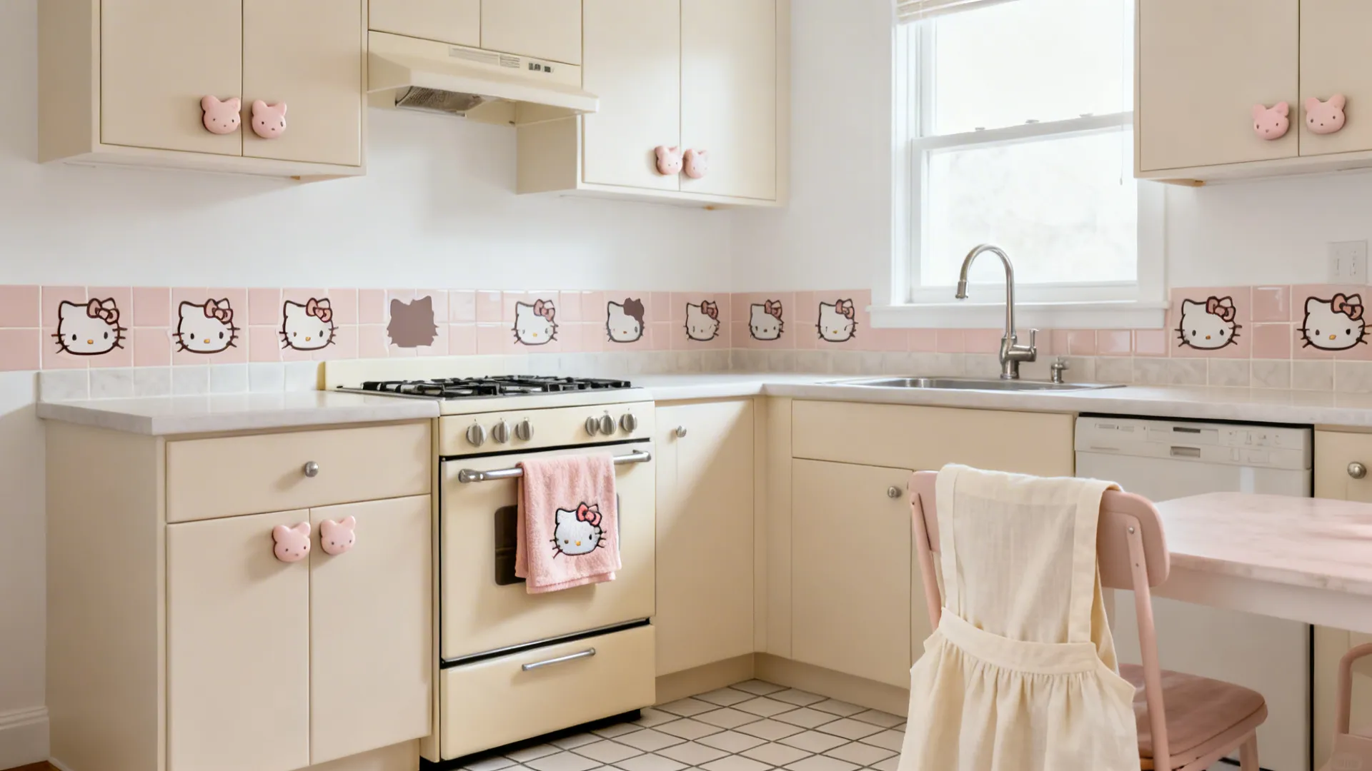 Soft Neutrals with Hello Kitty Accents