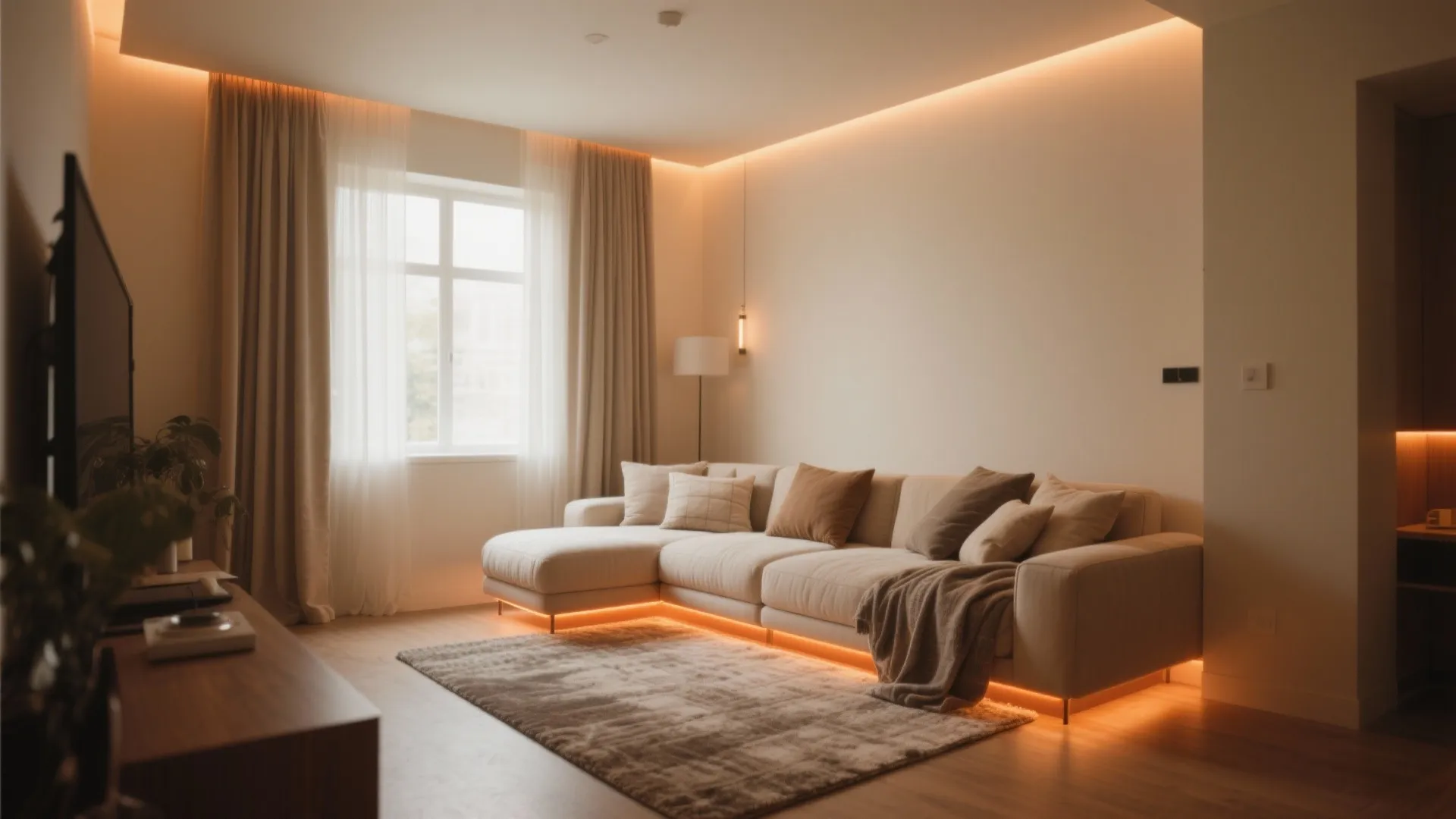 Soft Neutrals with Warm Lighting