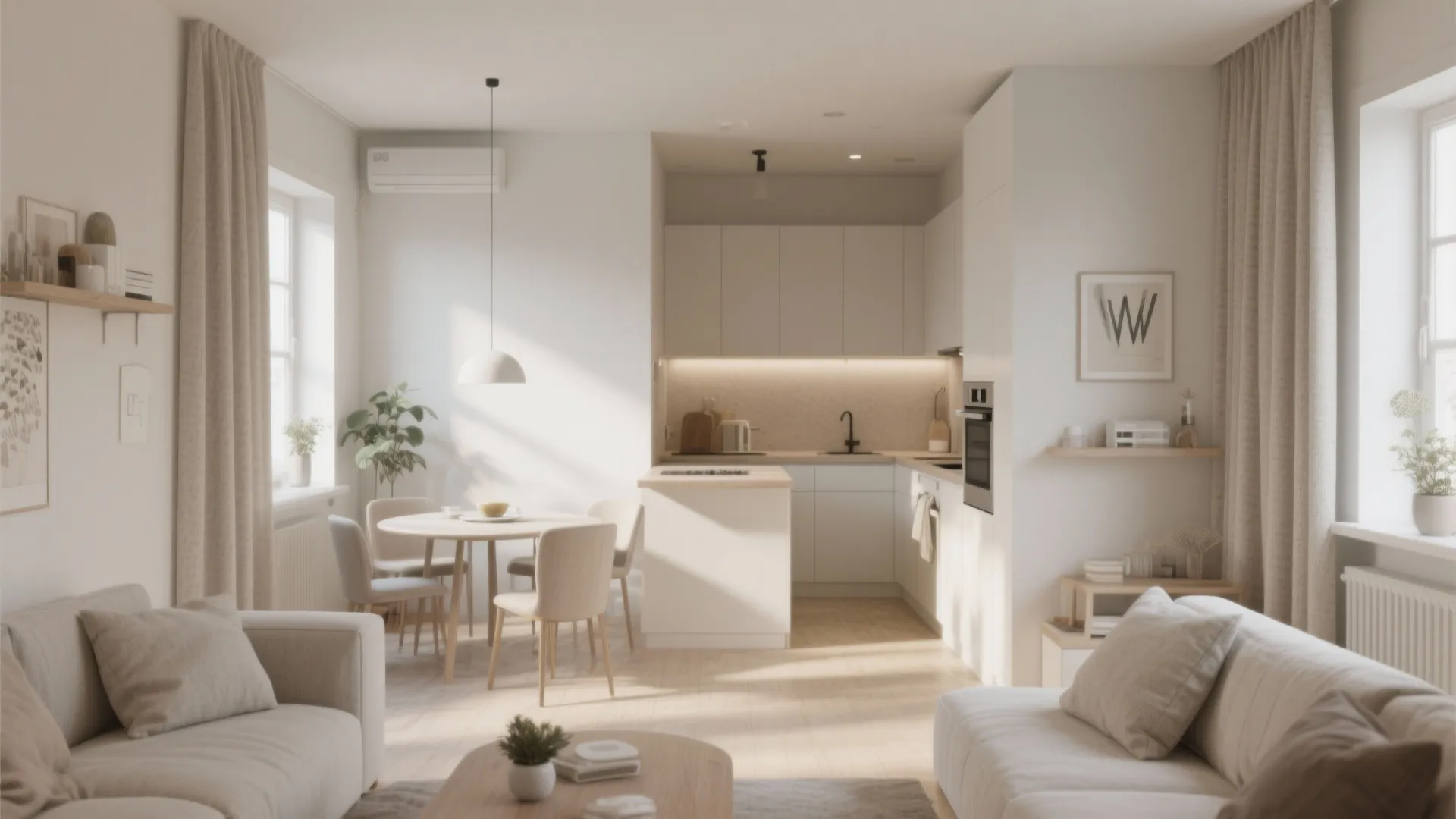 5. Soft Oyster for Small Open-Plan Flats