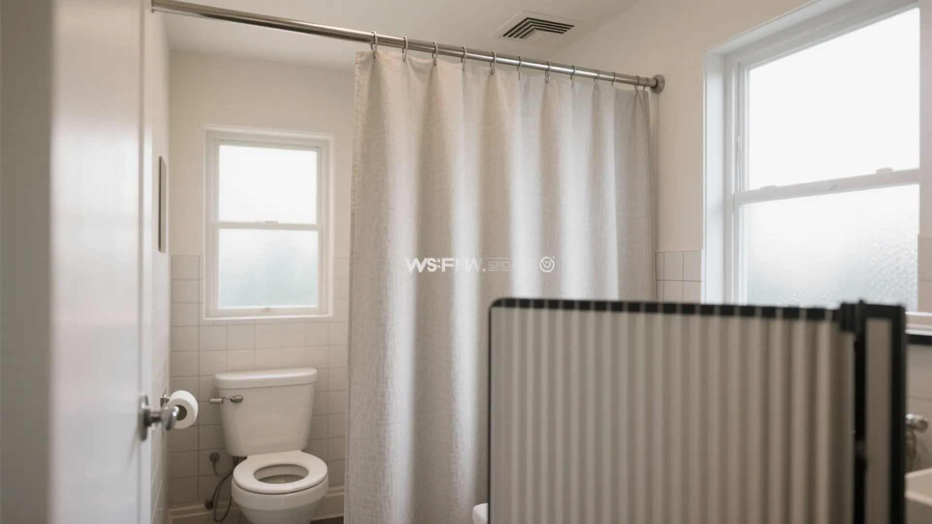 Soft partitions: tension rods, screens, and window film