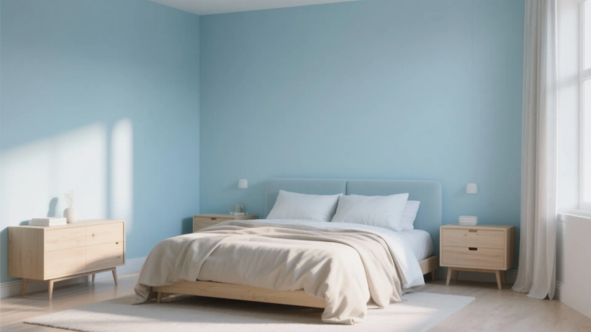 Soft powder blue all-over