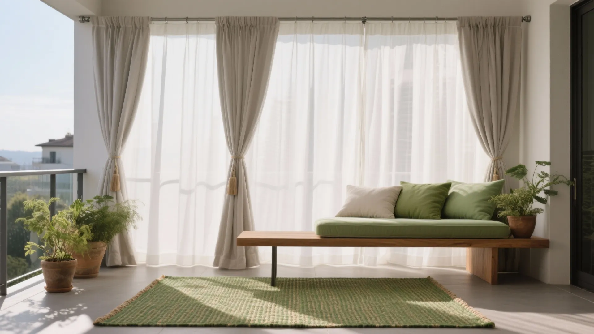 Soft Privacy and Weather Layering: Curtains, Cushions, and Color Story