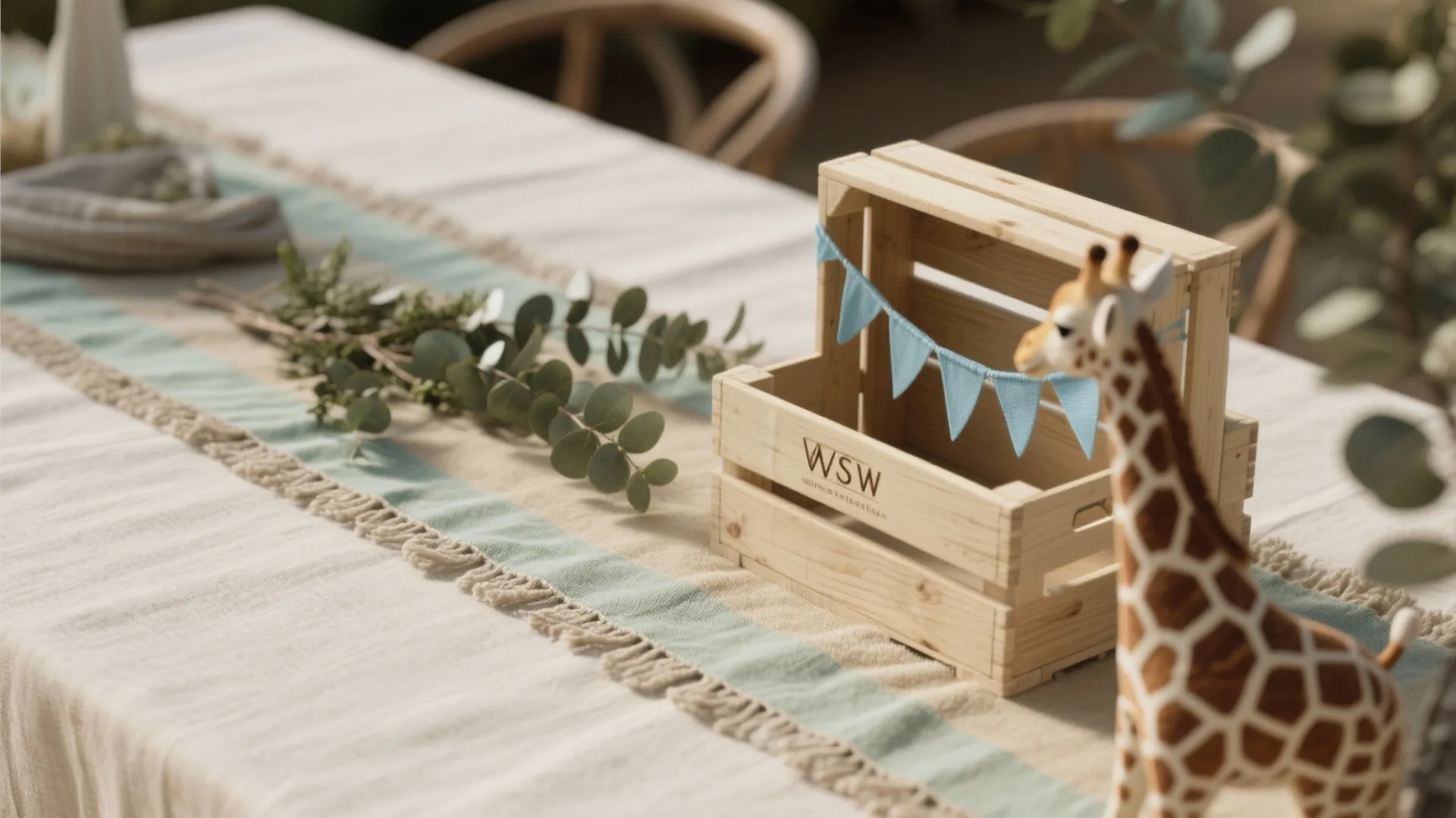 Soft Safari with Natural Wood Accents