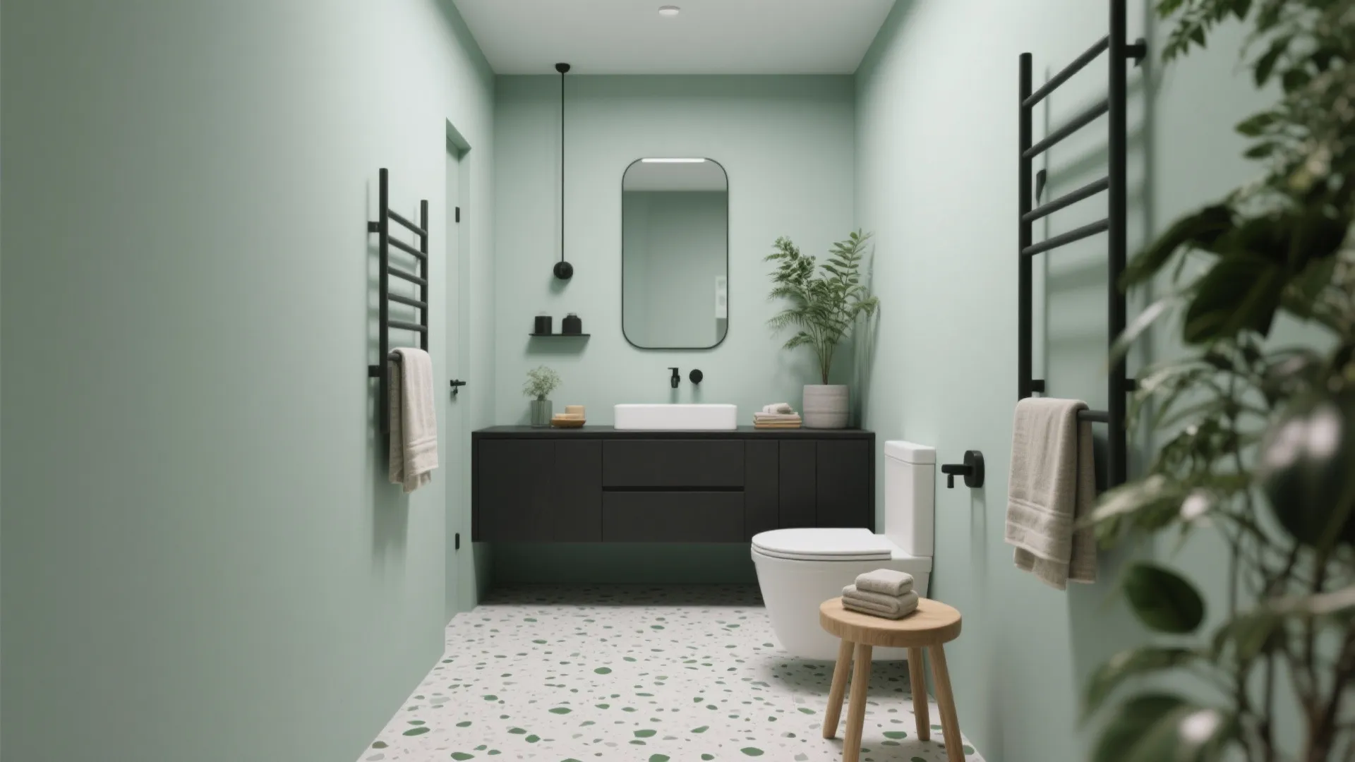 Soft sage green to refresh and de-stress