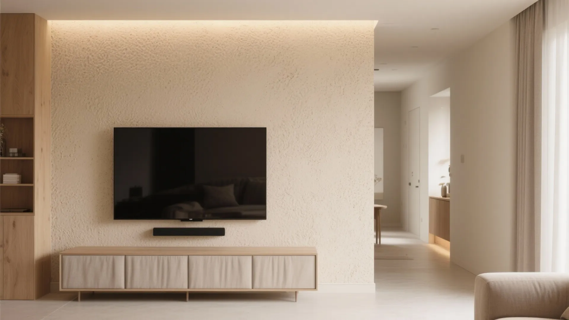 Soft sand texture for acoustic comfort