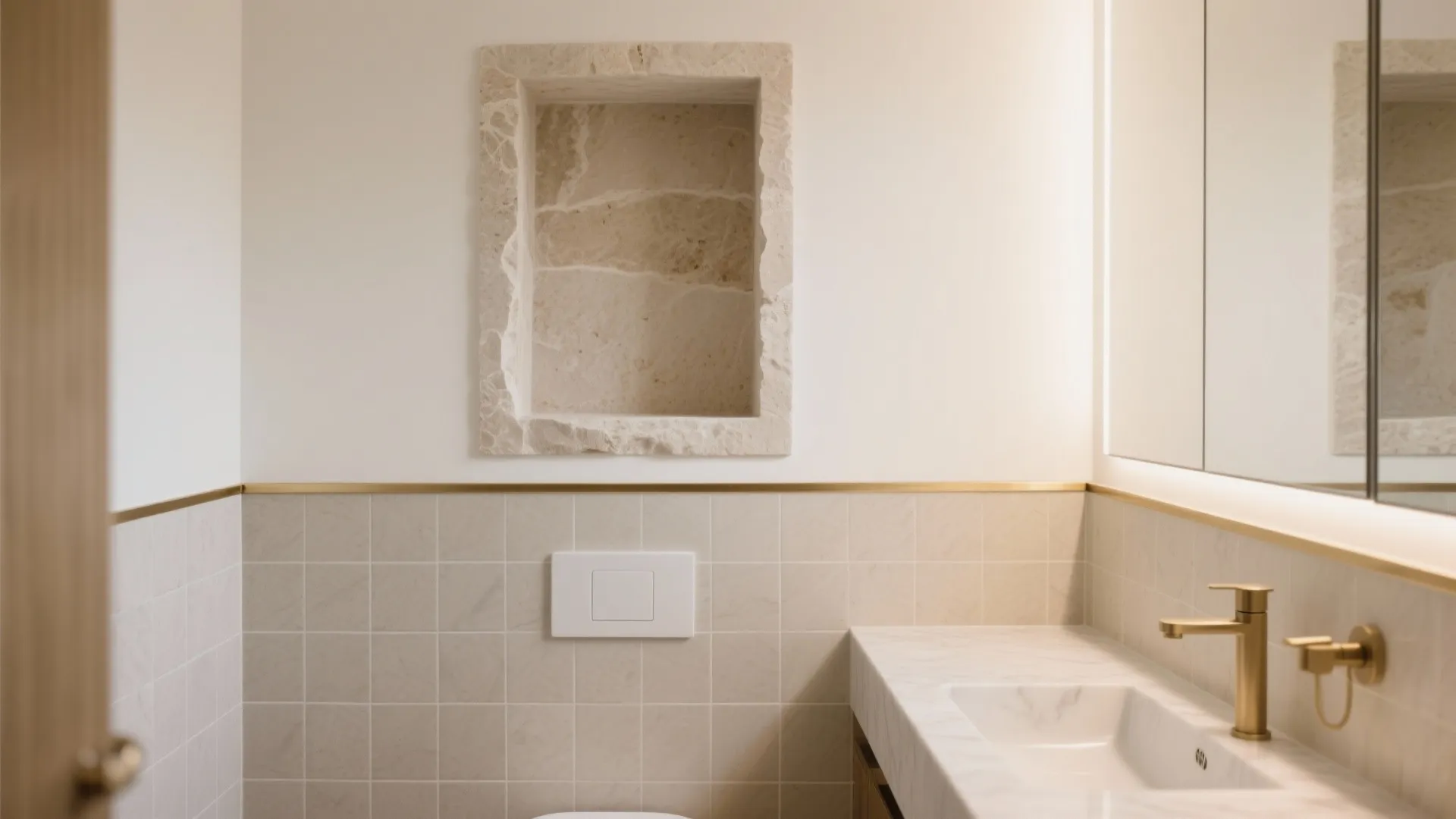 Soft Shine: Brushed Gold Accents With Stone Neutrals