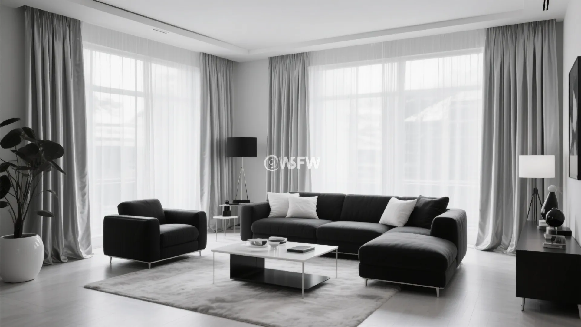 9. Soft Silver Curtains