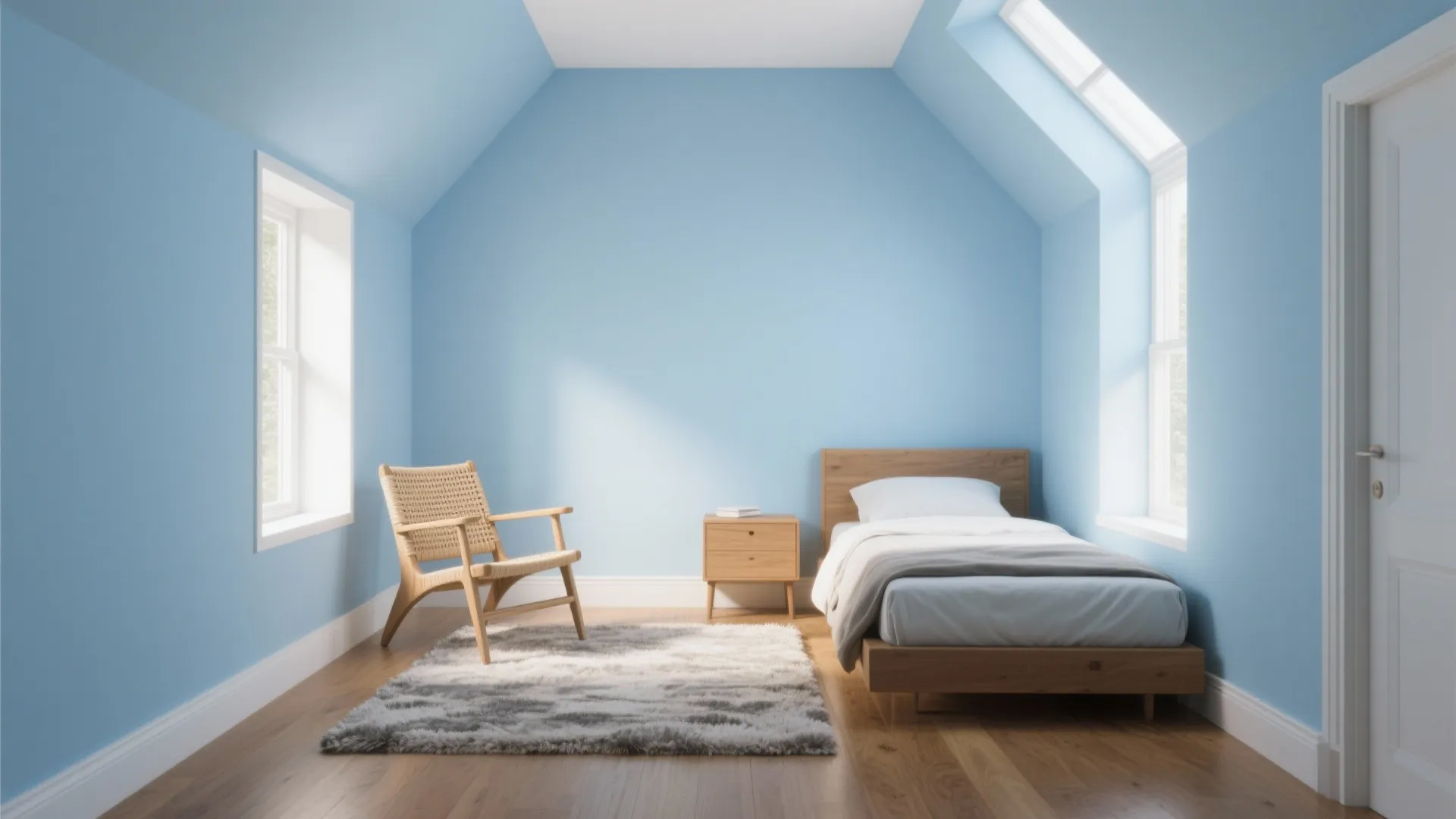 2. Soft Sky: Airy Small Rooms