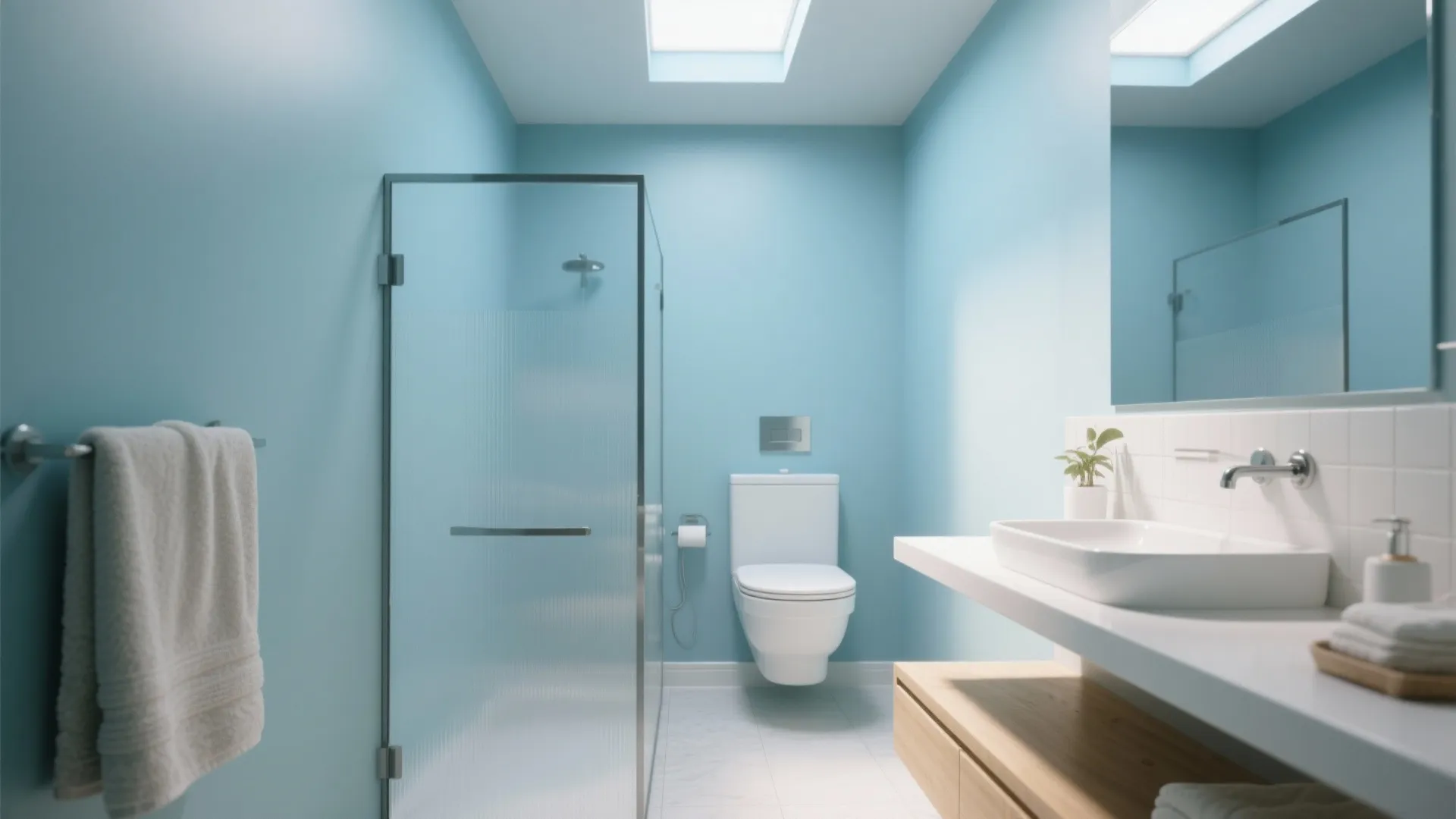 1. Soft Sky Blue for a Spa-Like Calm