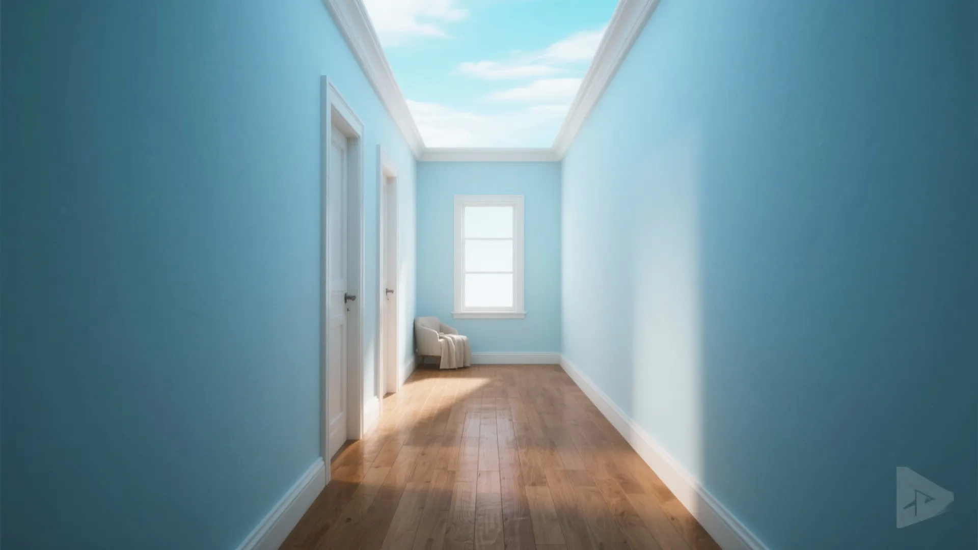 2. Soft Sky to Brighten Tight Corners