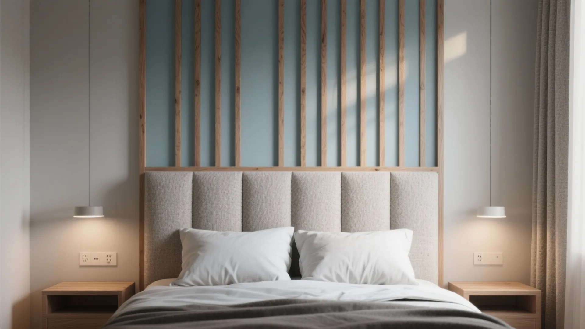 Quiet Texture: Upholstered or Slatted Accent Walls