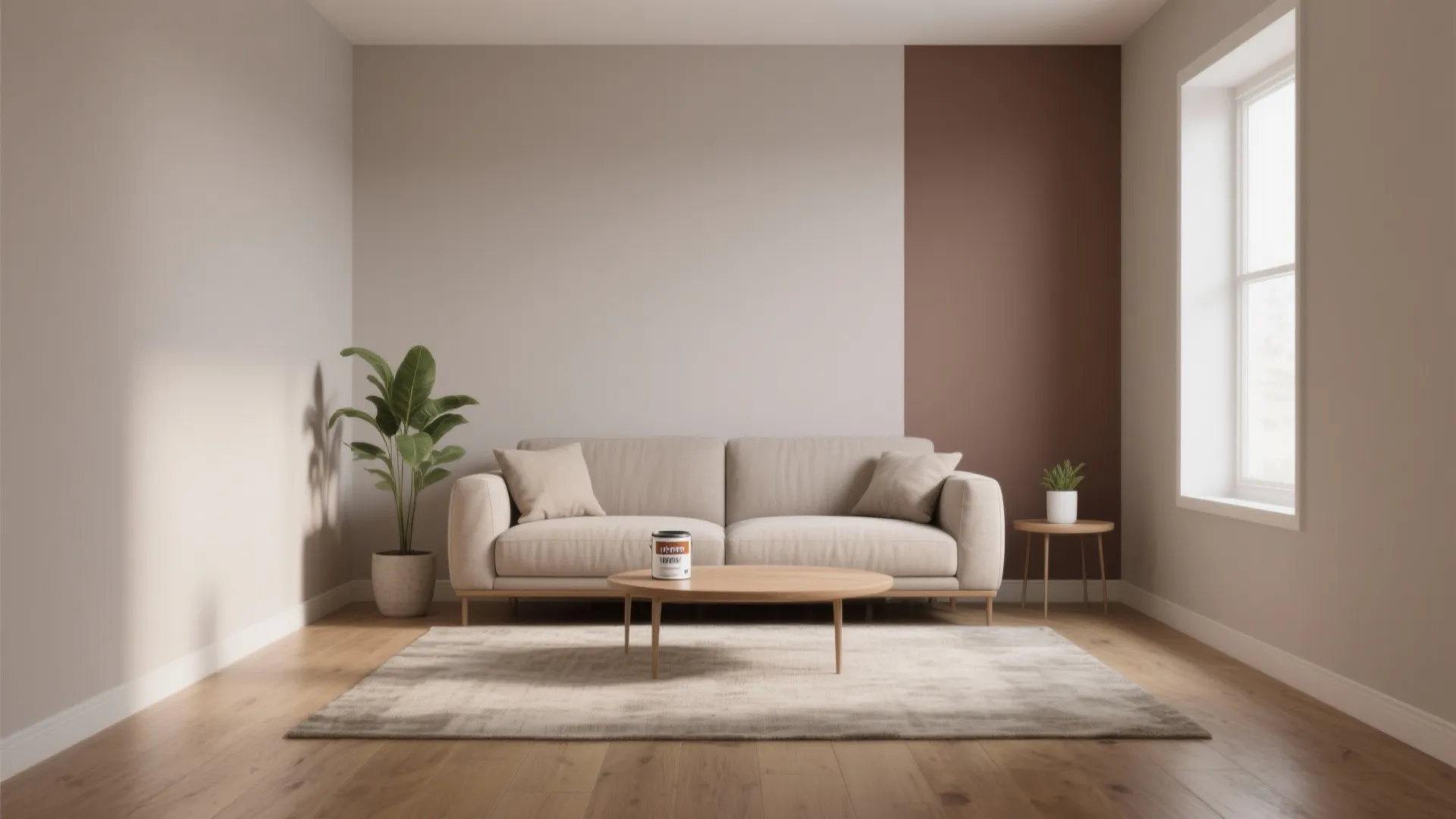 1. Soft Warm Neutrals with a Single Accent Wall