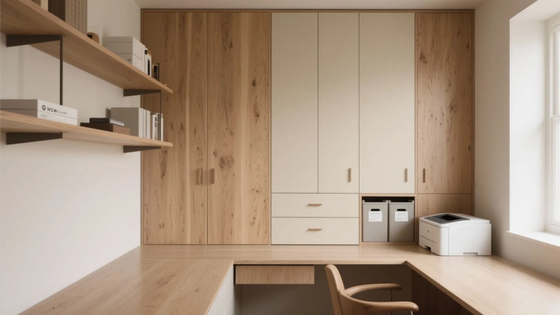 1) Soft-Minimal Storage Walls With Warm Wood
