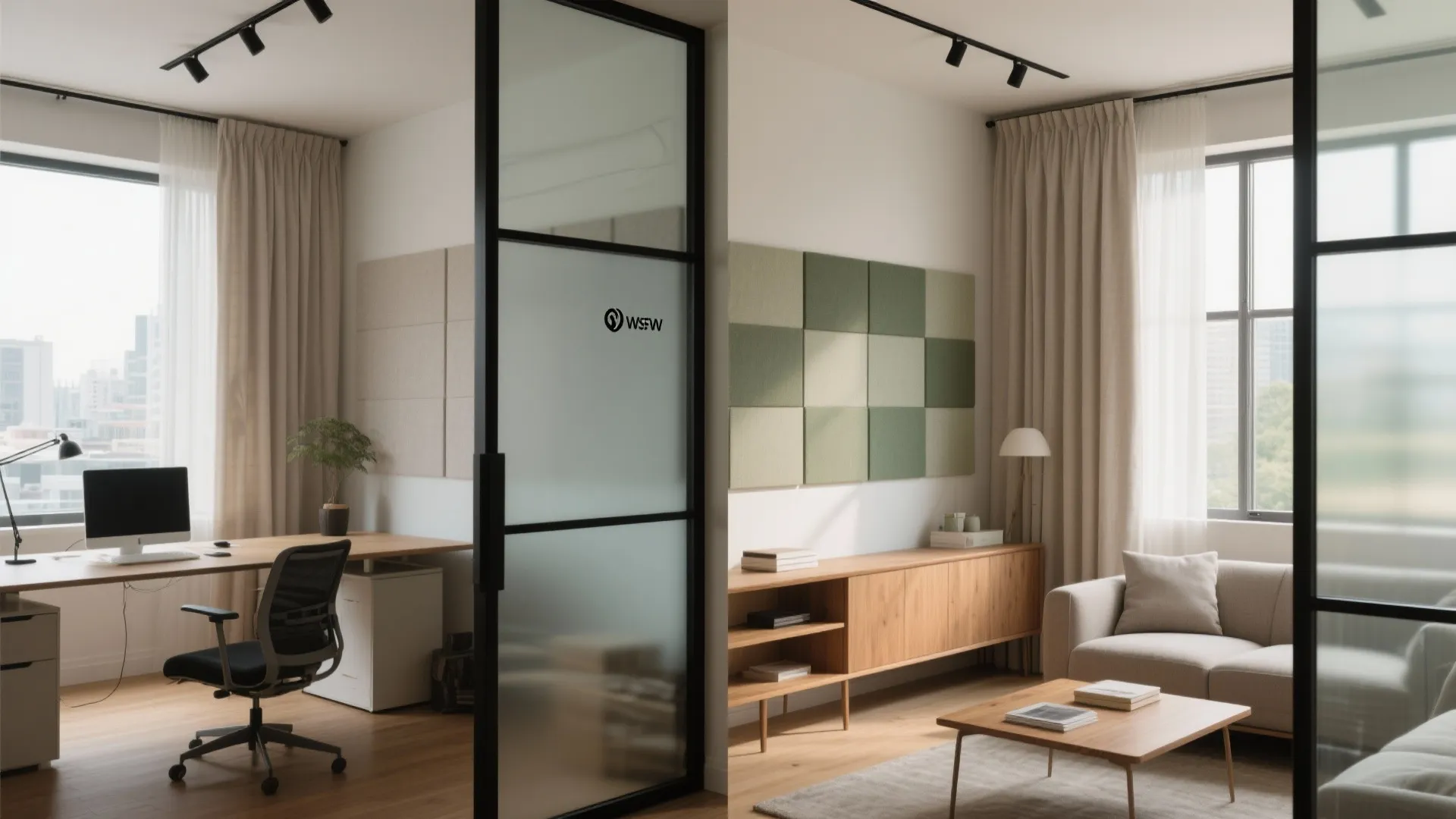 Soft Zoning with Curtains or Glass