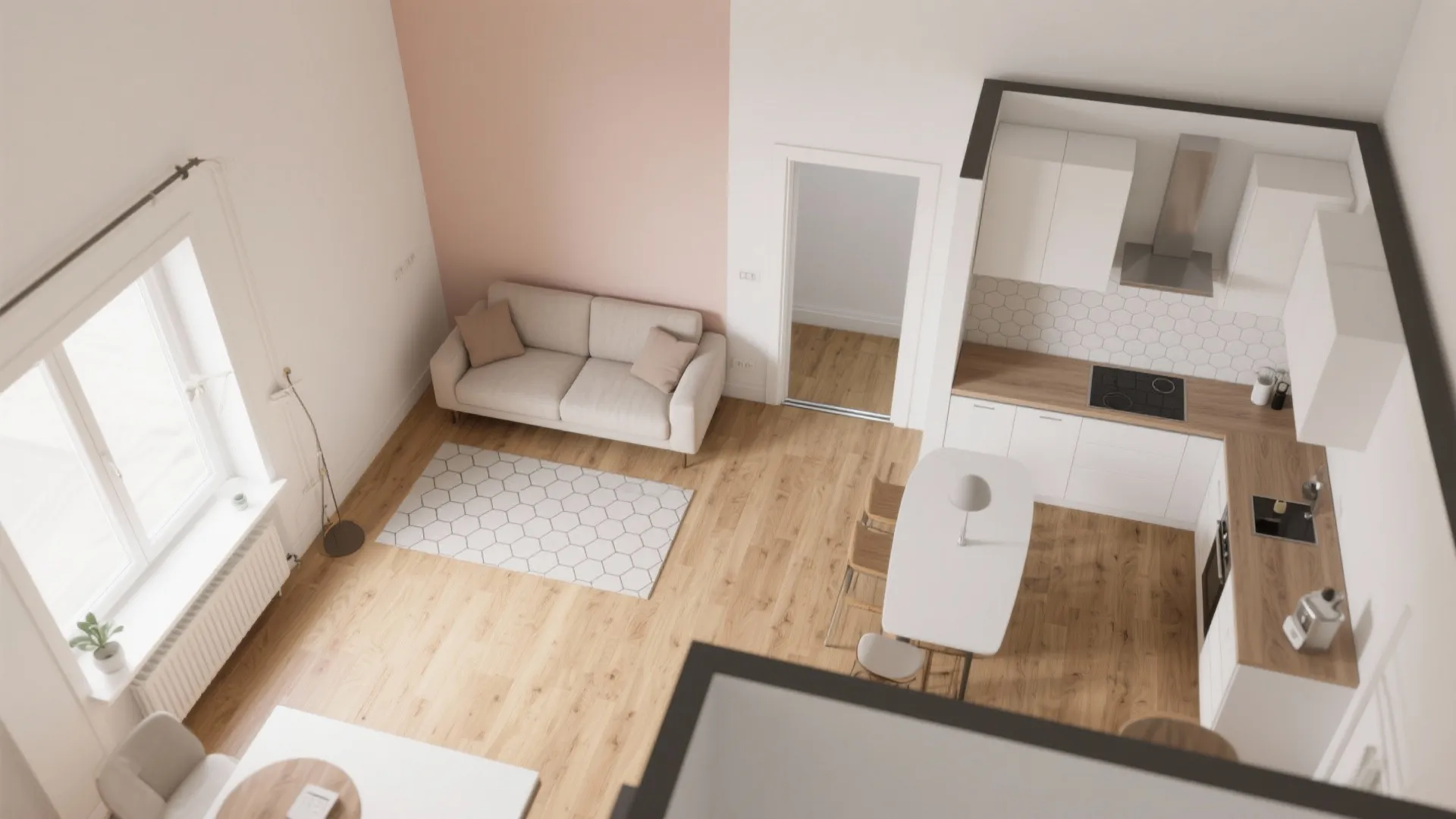 Soft Zoning: Color-Blocking Walls + Thoughtful Floor Transitions