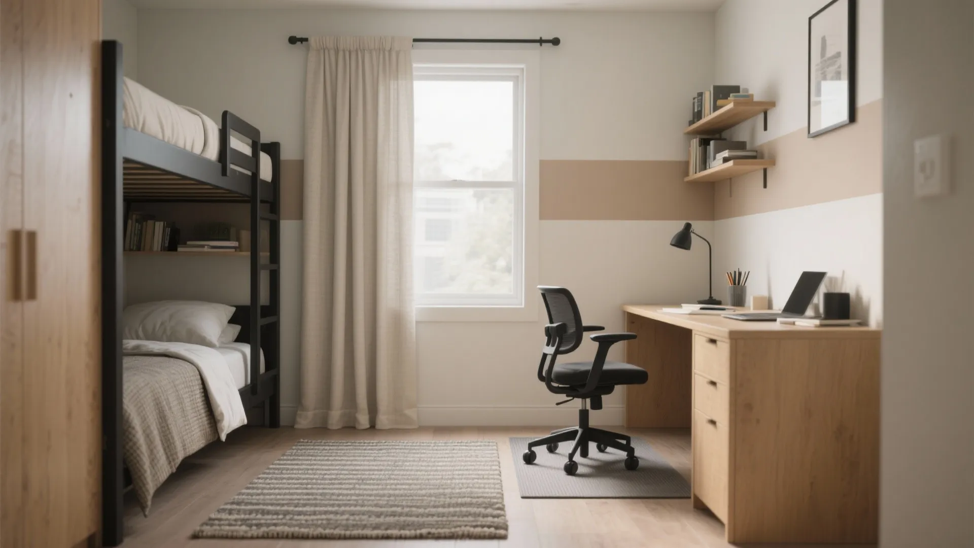 Soft Zoning with Curtains, Rugs, and Color Blocking