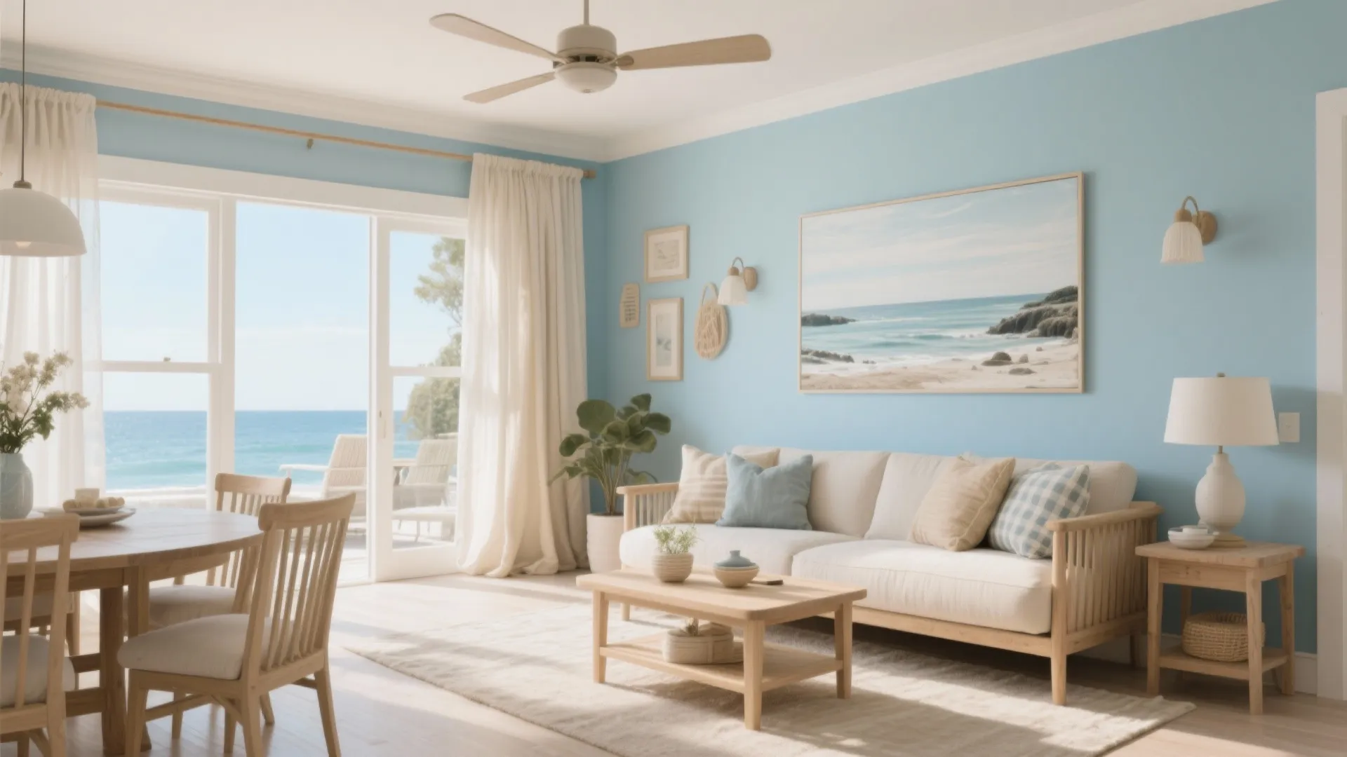 8. Soft Blue & Warm Beige