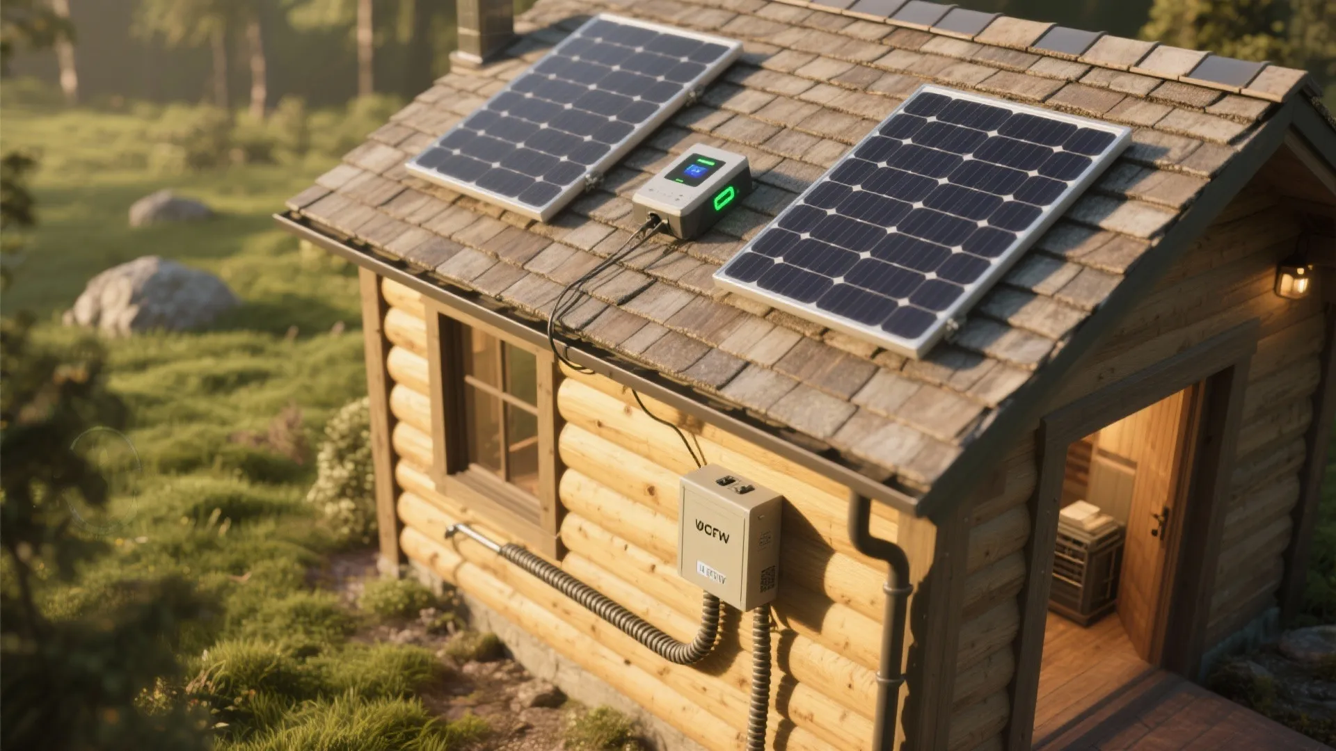 4. Hybrid Solar + Battery for Passive Charging