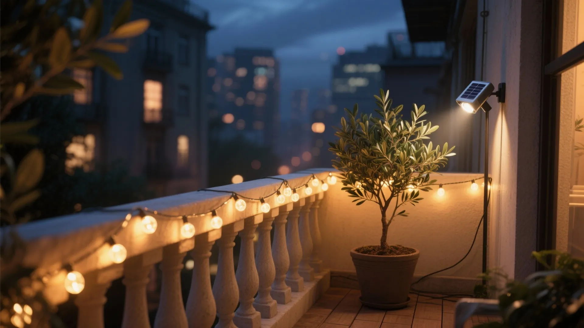 Outdoor Lighting: Solar String + Spot Combo