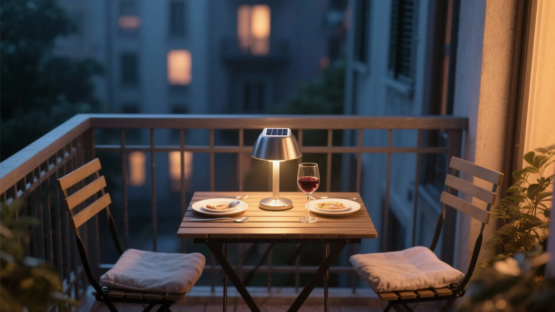 4. Solar Table Lamps for Tiny Balconies and Dining Spots