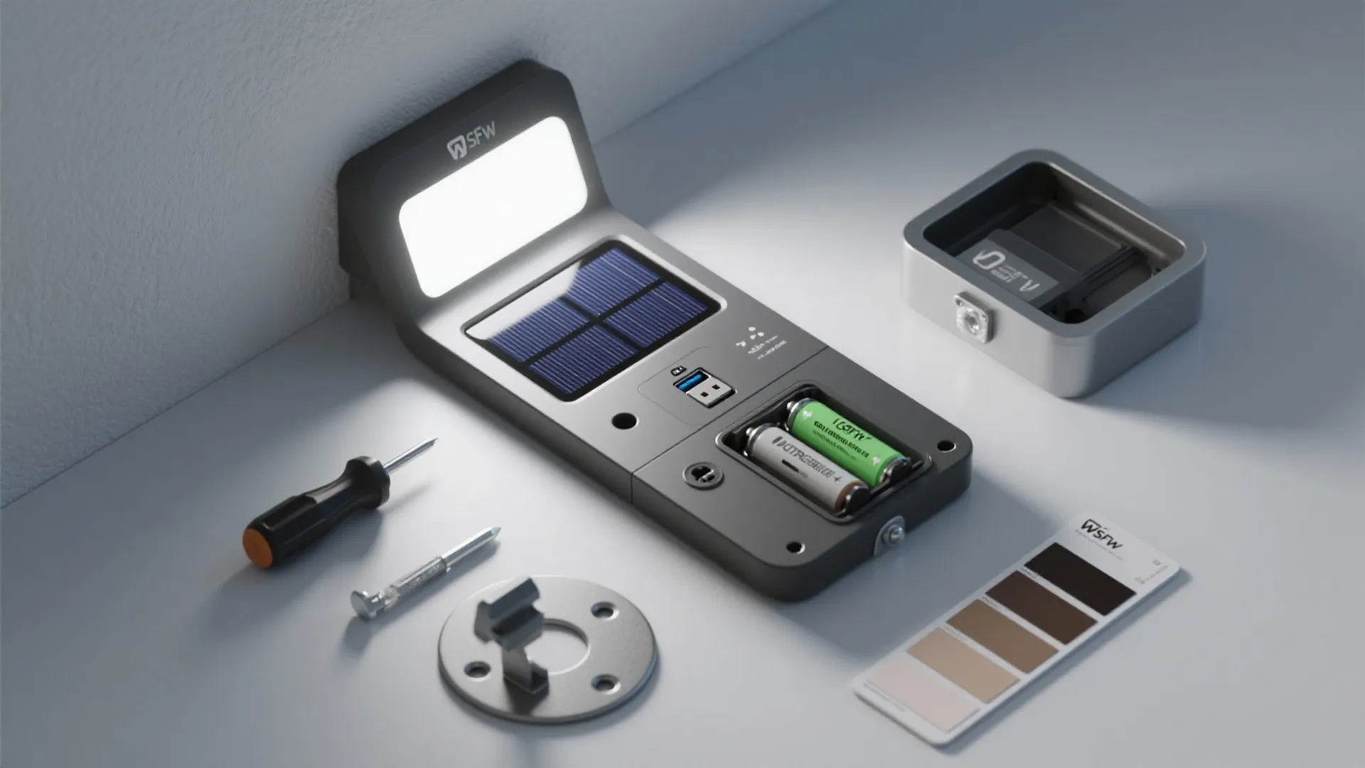 5. Multi-function solar wall units with USB ports