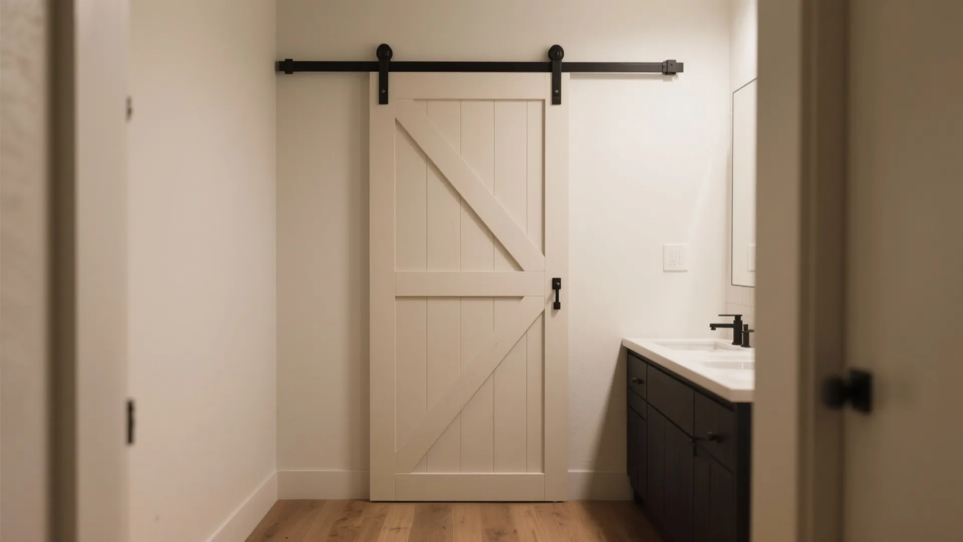 Solid-Core Barn Door with Soft-Close