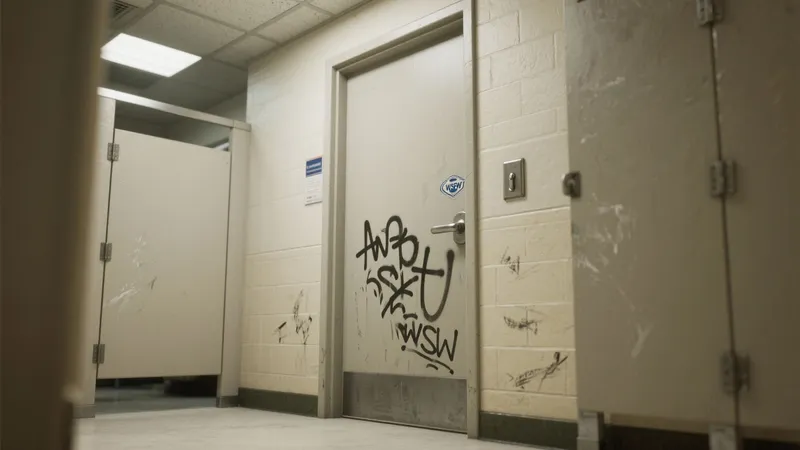 Graffiti-Marked School Hallway Design