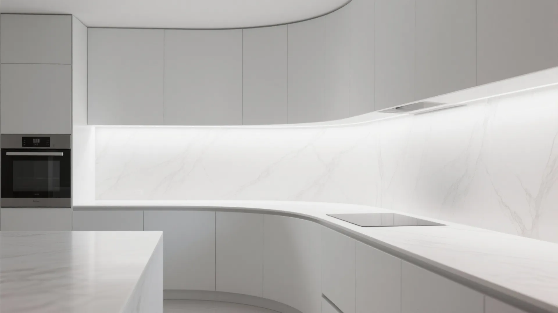 8. Solid Surface with Integrated Backsplash