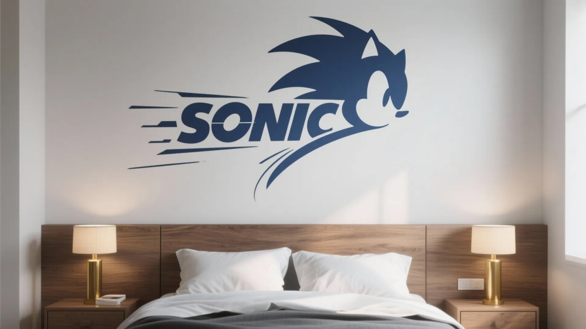 2. Sonic silhouette mural or removable decals