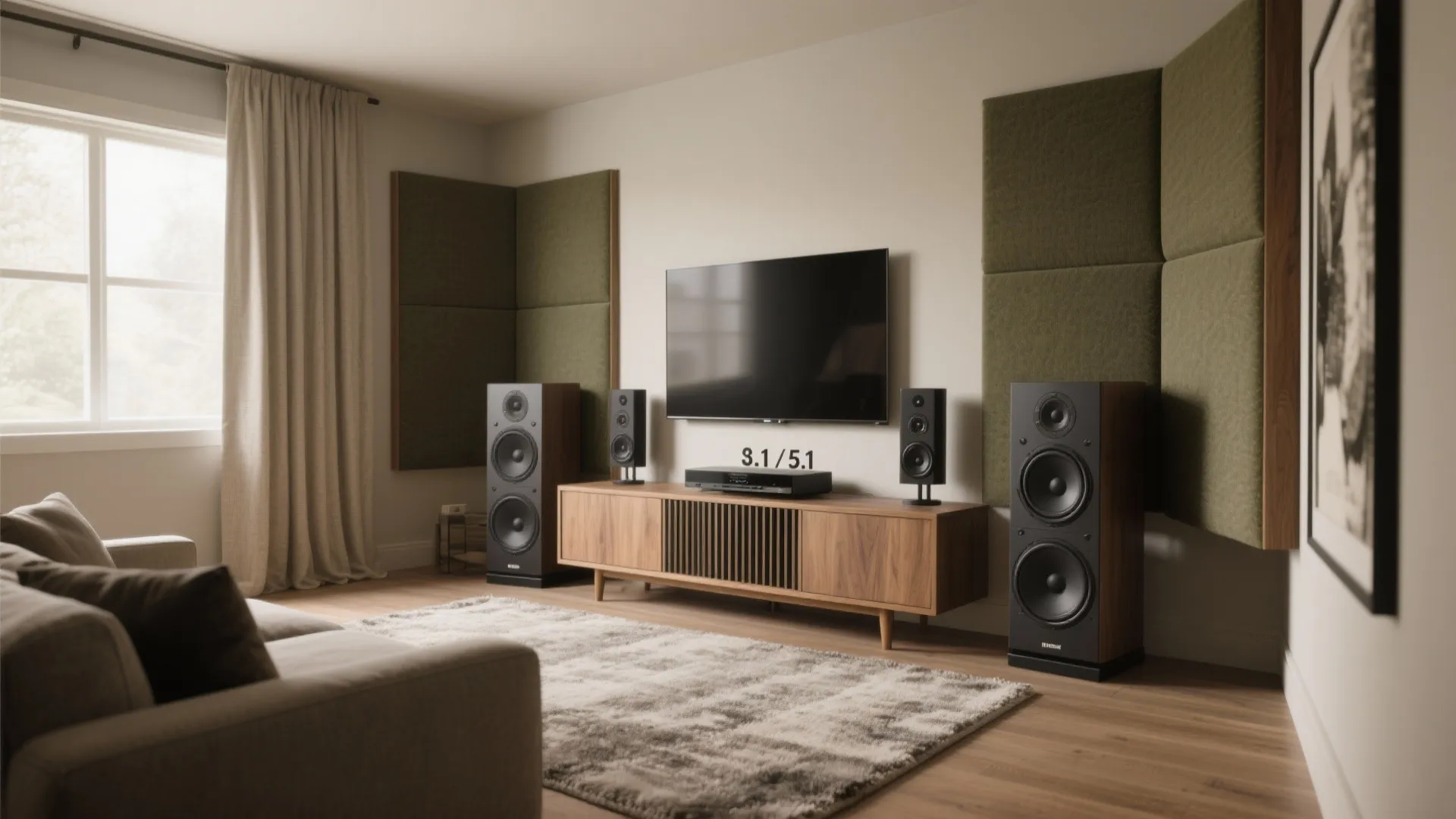 Sound-smart layout and soft finishes