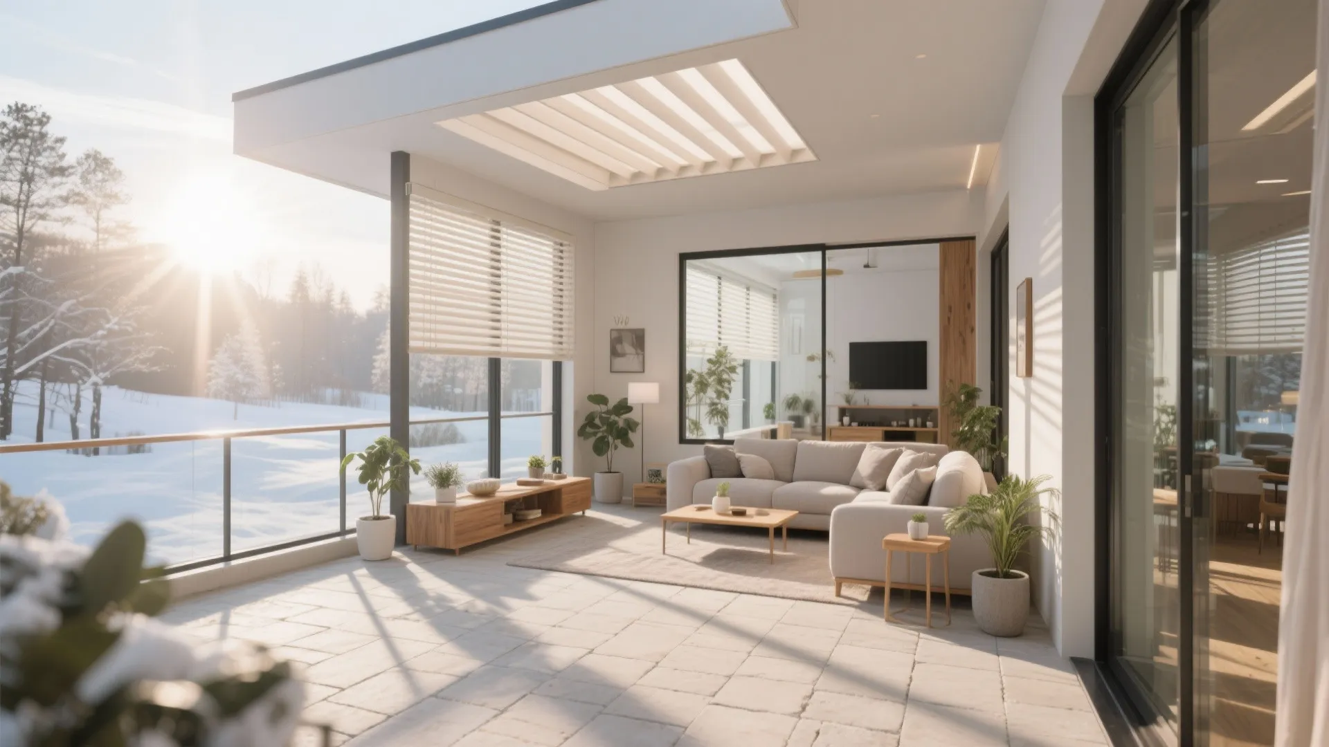 South-Facing Balcony for Passive Solar Gain